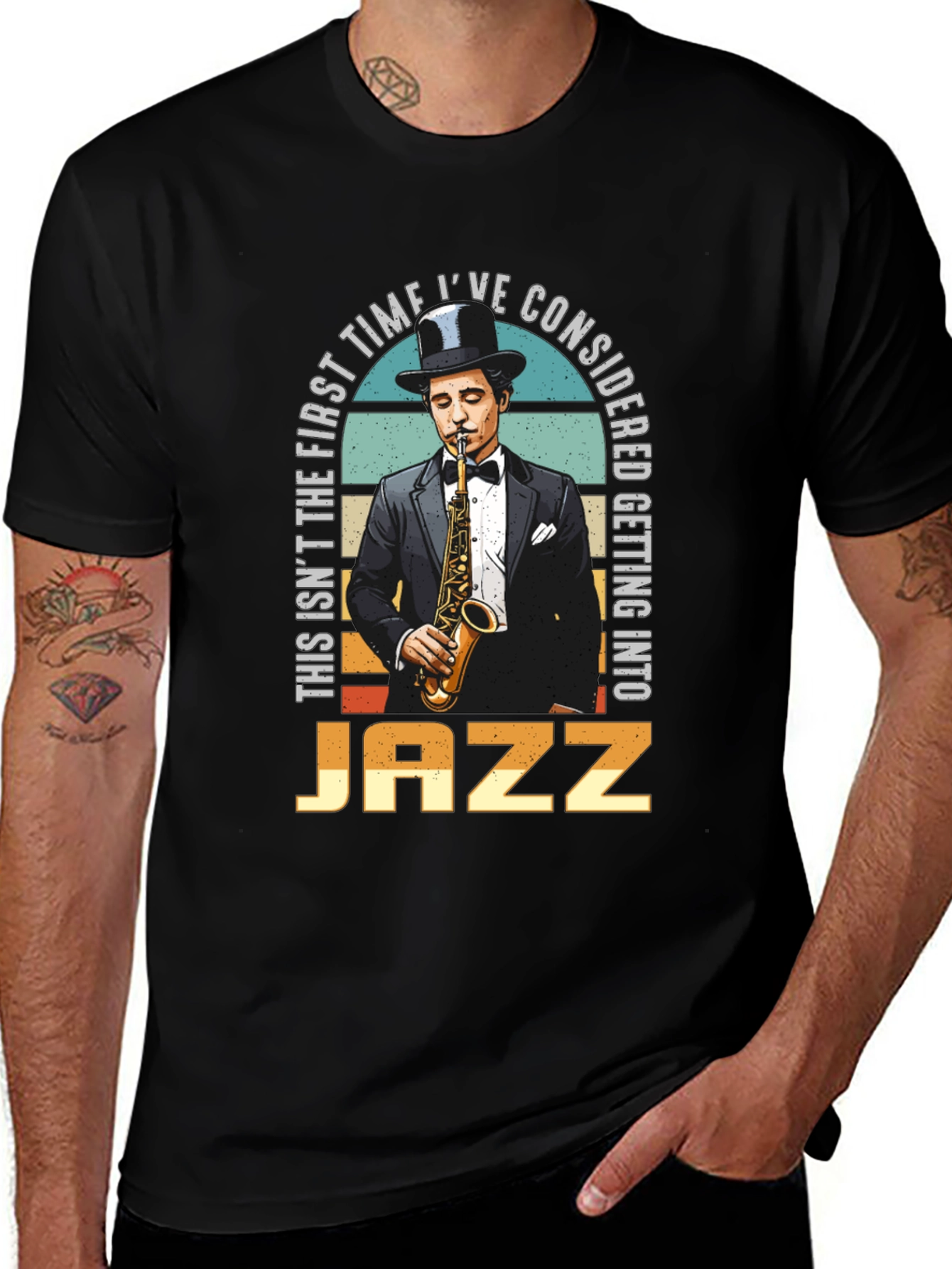 Variant 16 of Jazz Saxophone Player Graphic T-Shirt