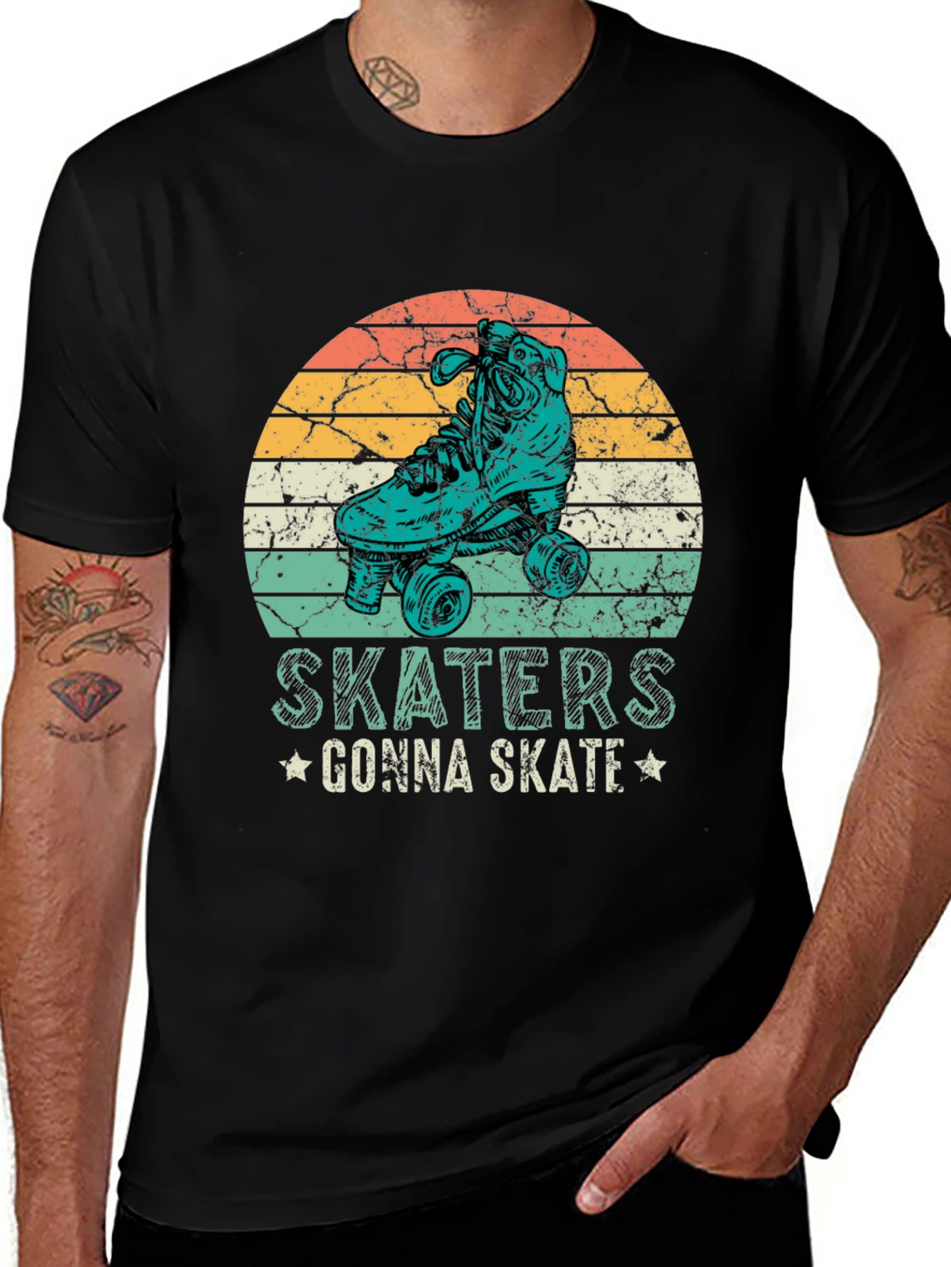 Variant 25 of Retro Skaters Gonna Skate Graphic Tee