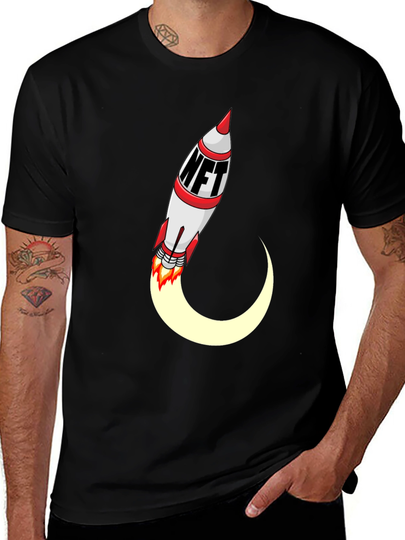 NFT Rocket T-Shirt - Crypto to the Moon!