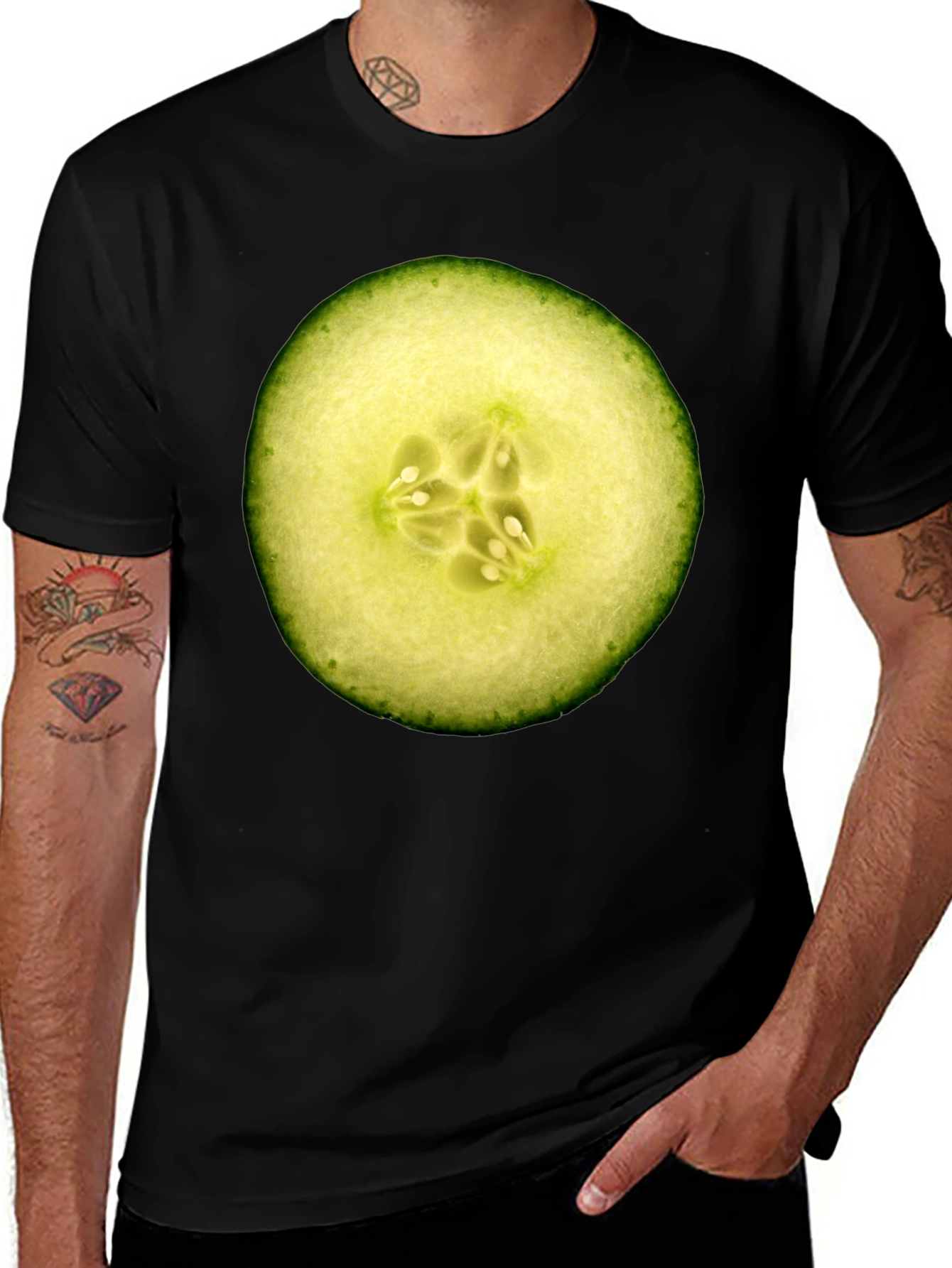 Cucumber Slice Graphic Tee - Fresh & Fun
