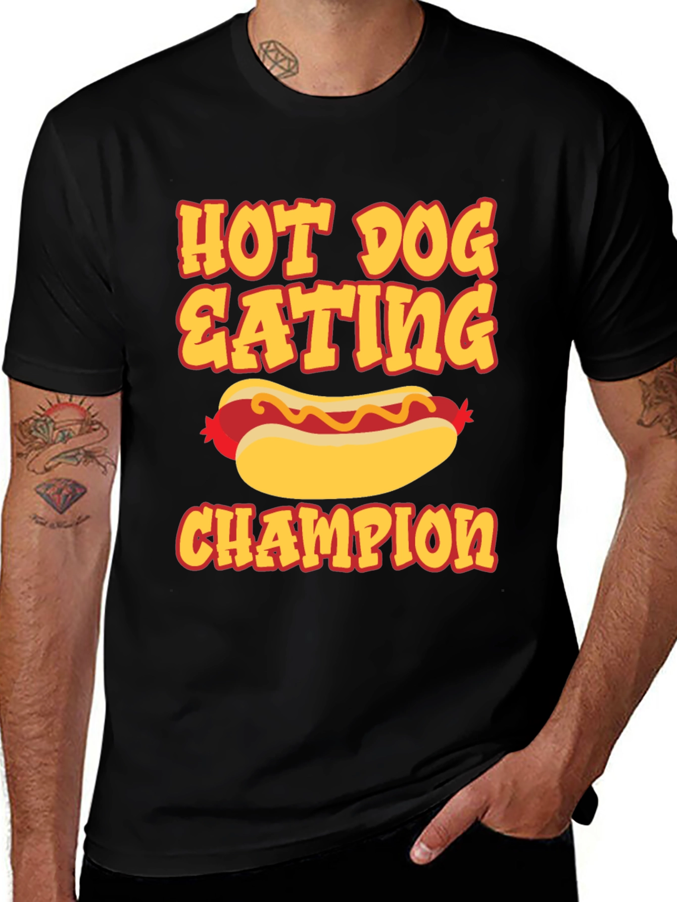 Hot Dog Eating Champion Graphic T-Shirt