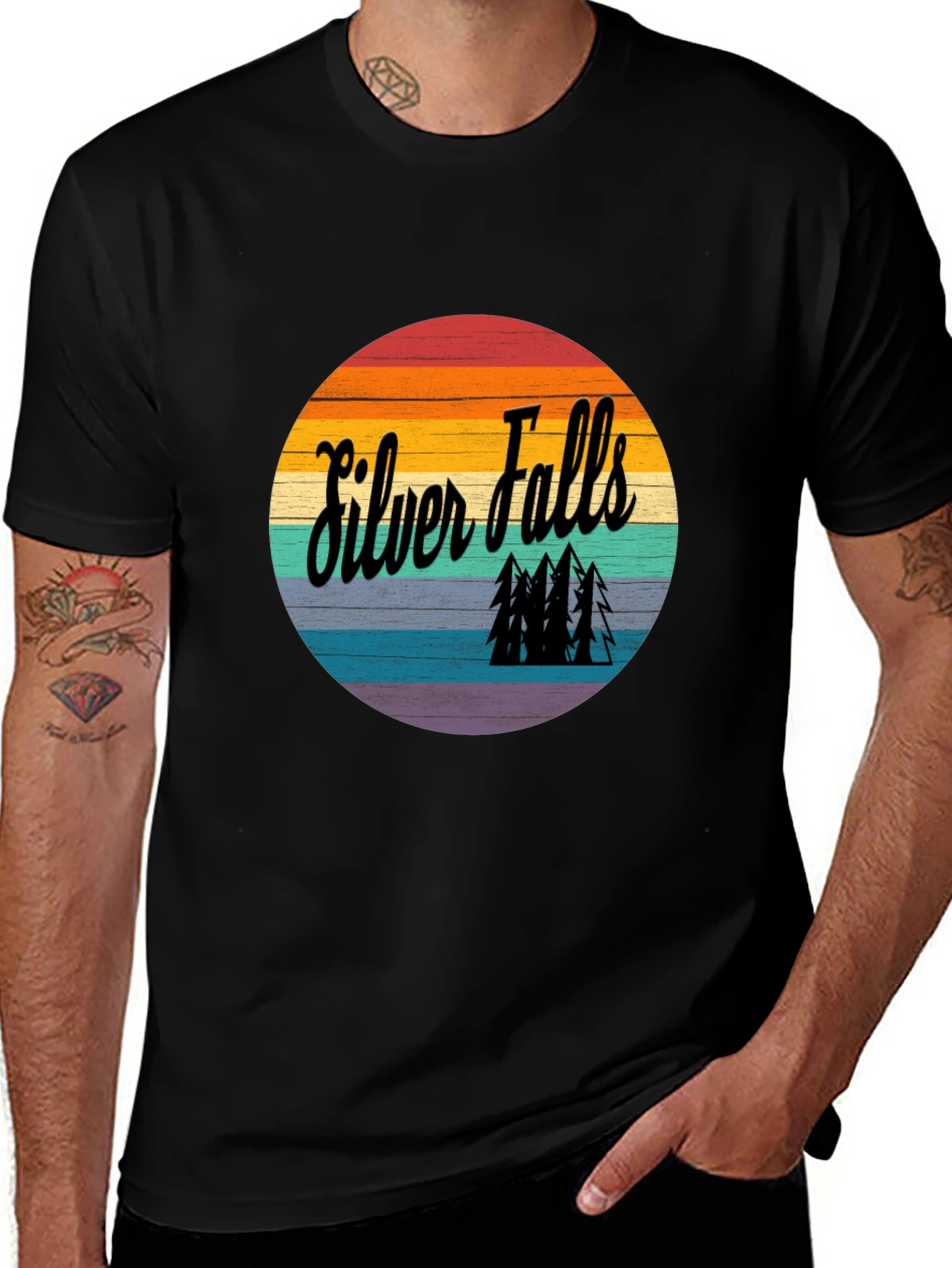 Variant 11 of Silver Falls Retro Graphic T-Shirt