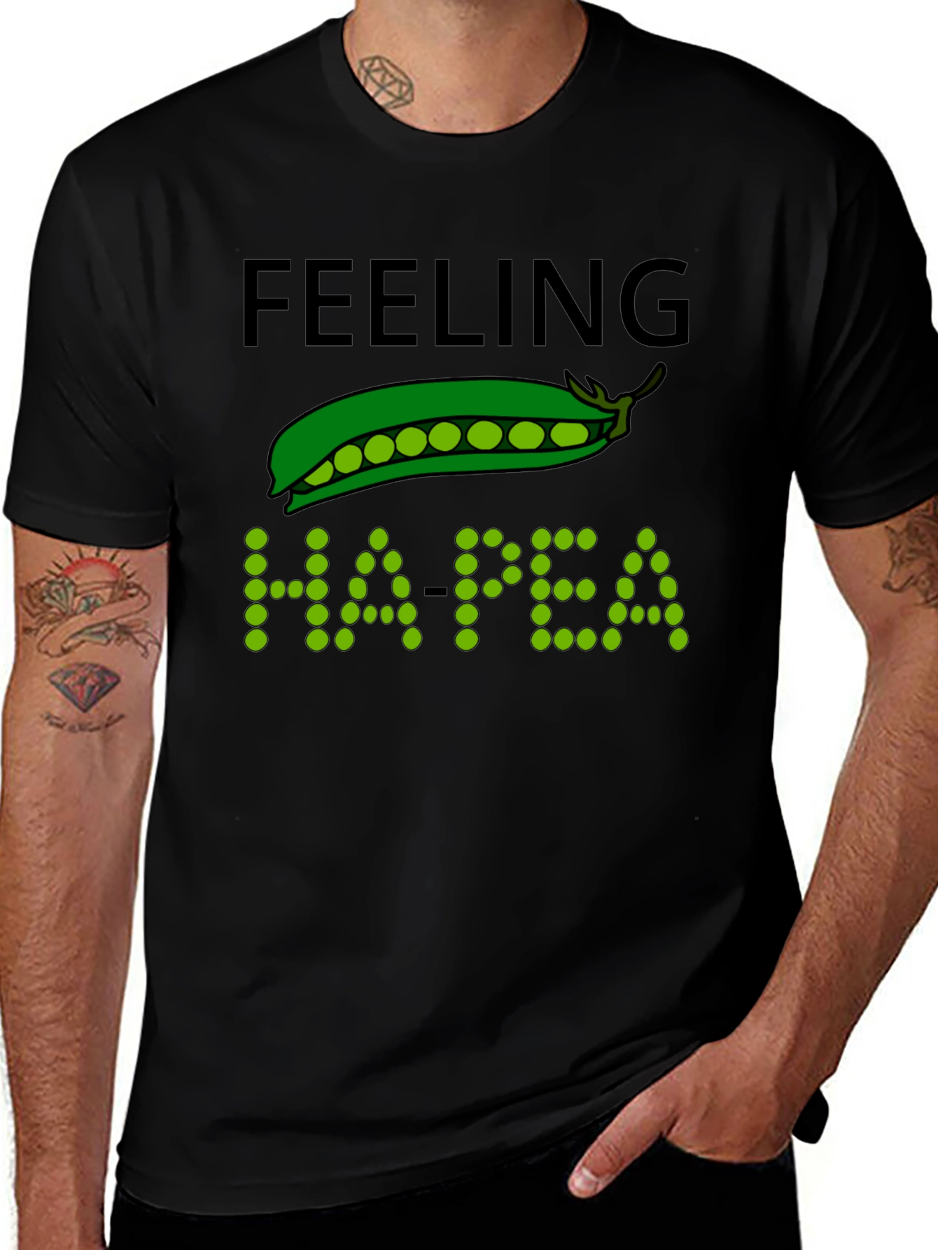 Variant 18 of Feeling Ha-pea T-Shirt Funny Pun Tee