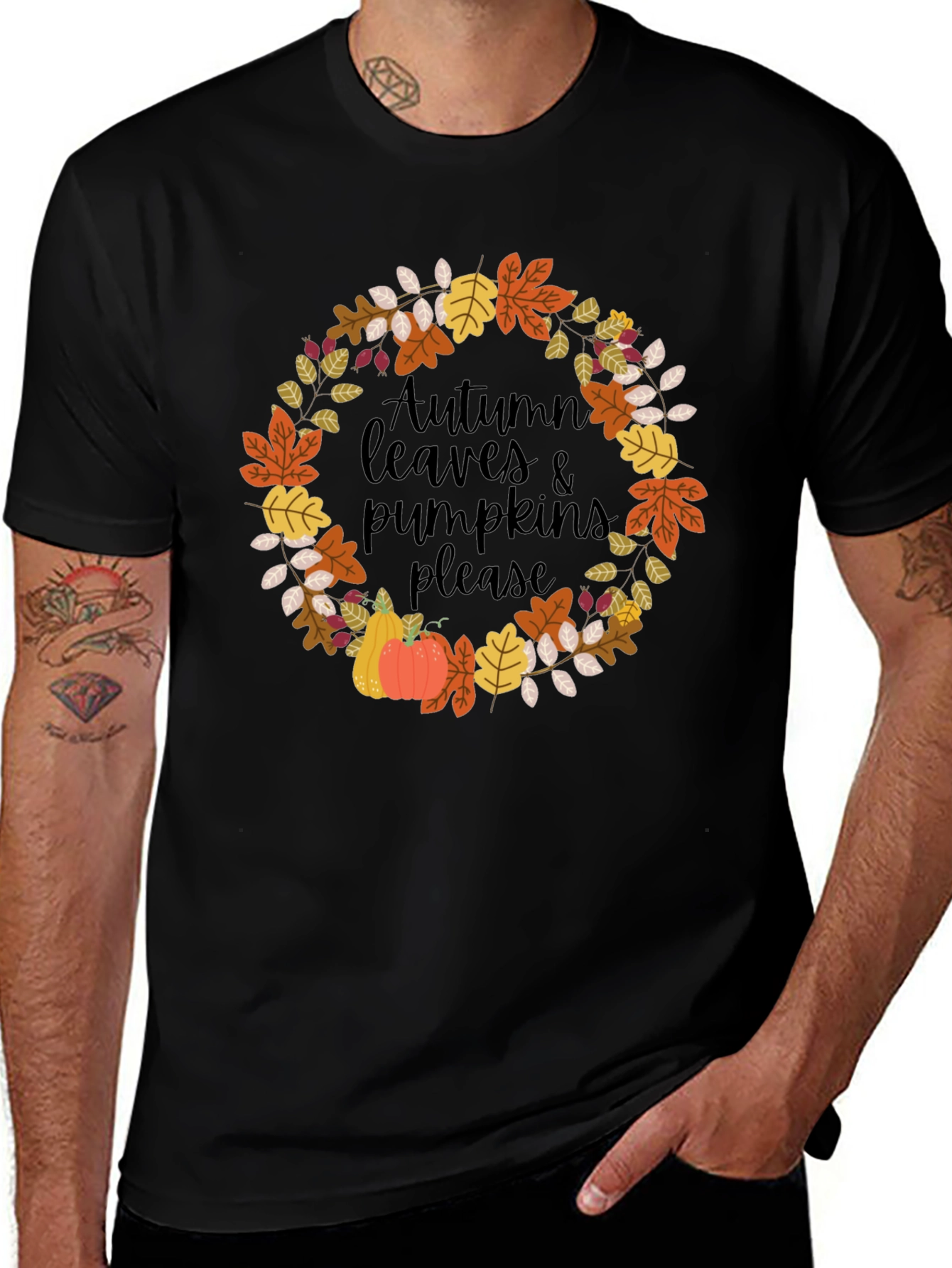 Variant 29 of Autumn Leaves & Pumpkins Please T-Shirt