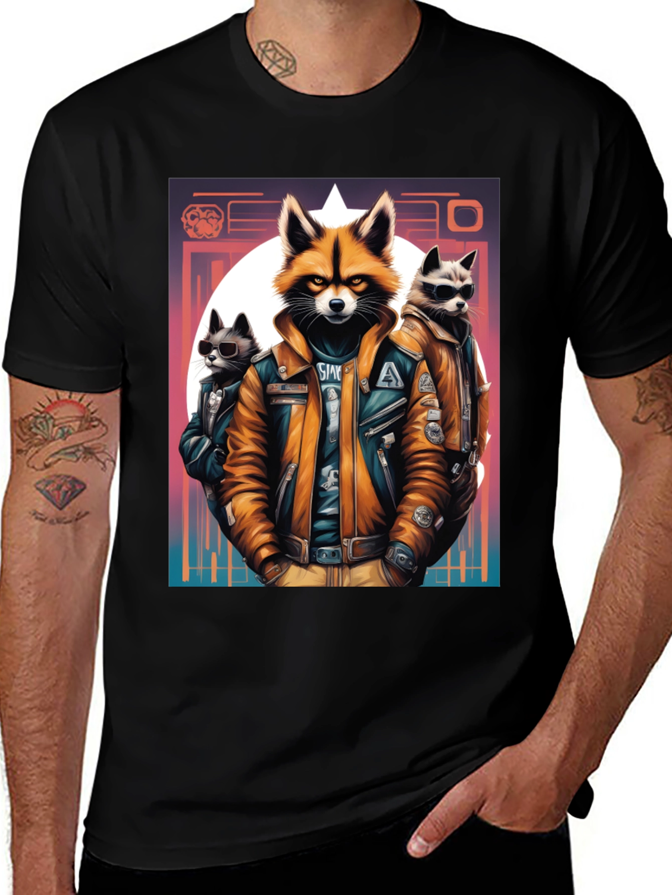 Variant 8 of Cool Raccoon Gang T-Shirt