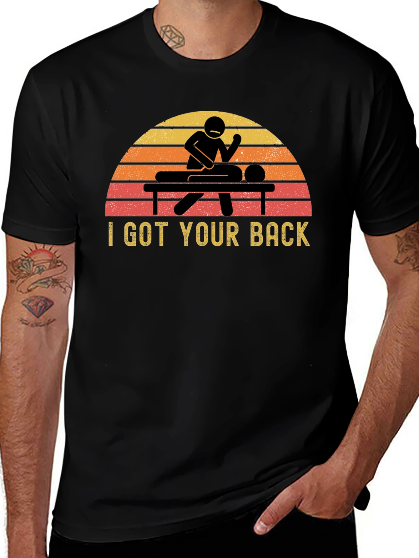Variant 5 of I Got Your Back Massage Therapist T-Shirt