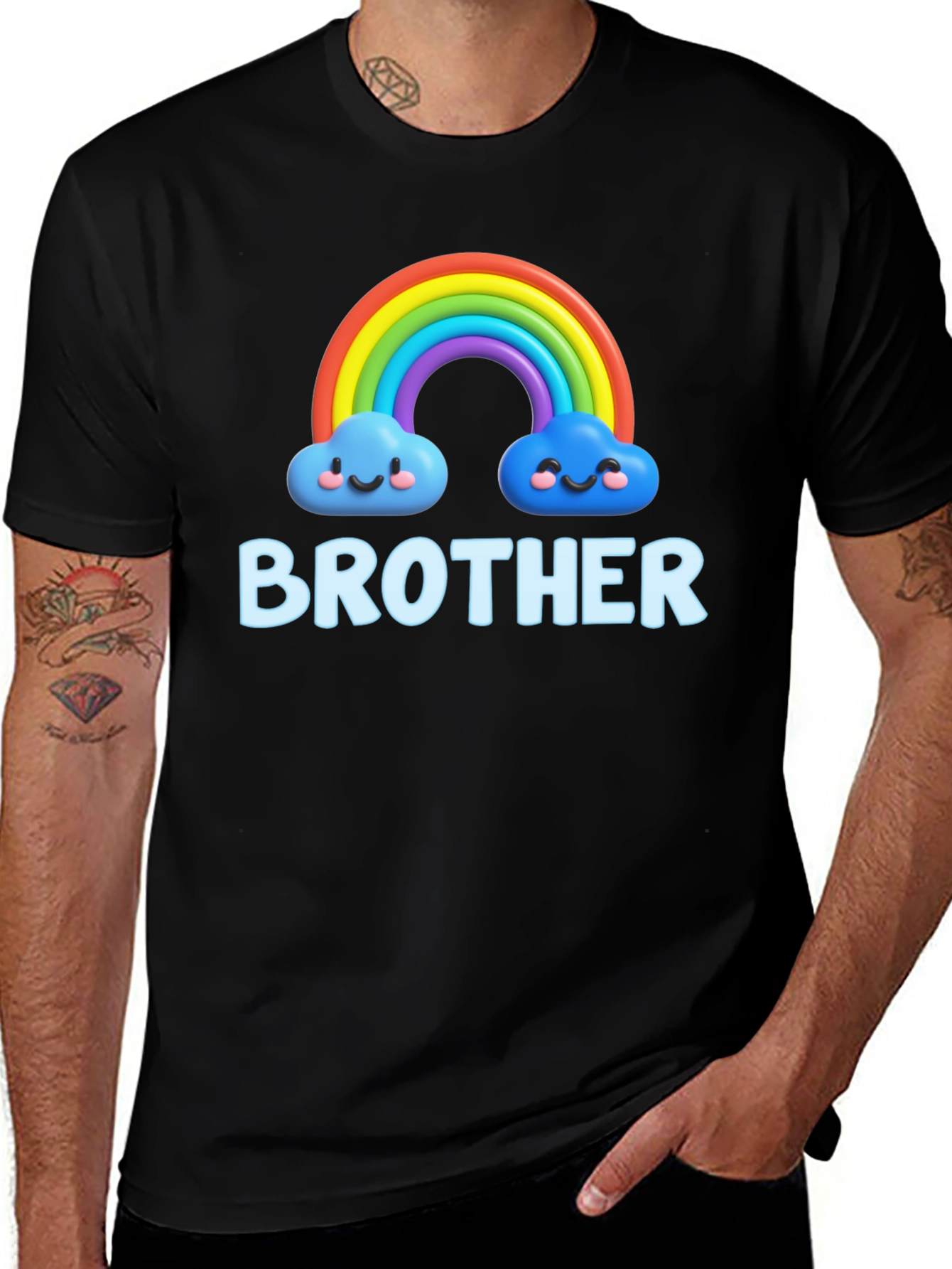 Variant 29 of Rainbow Brother T-Shirt - Cute Family Matching Tee