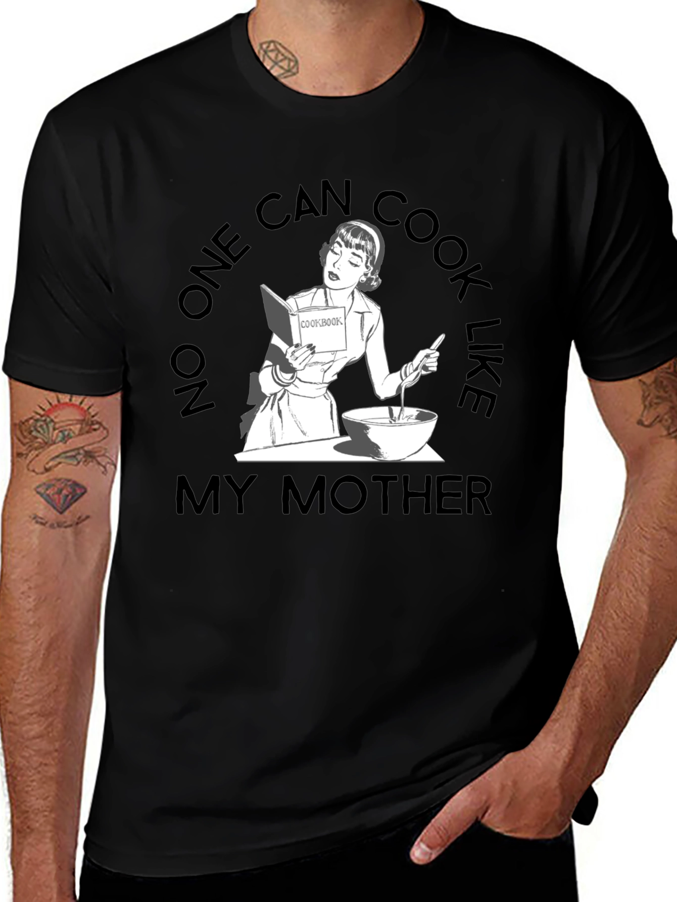 Variant 28 of Retro "No One Can Cook Like My Mother" T-Shirt
