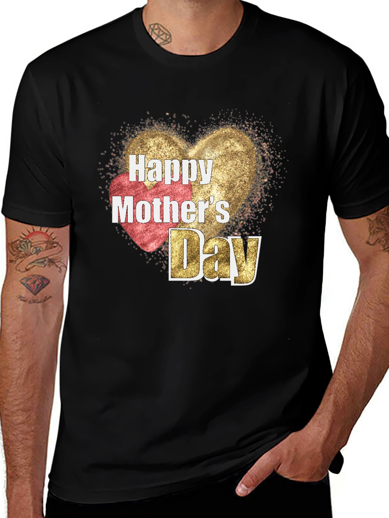 Black Happy Mother's Day Graphic Tee main image
