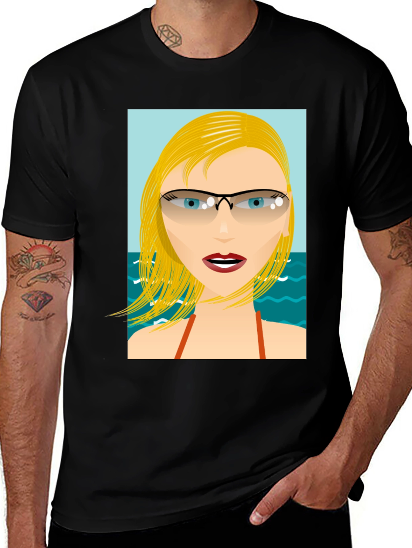 Variant 3 of Cartoon Blonde T-Shirt
