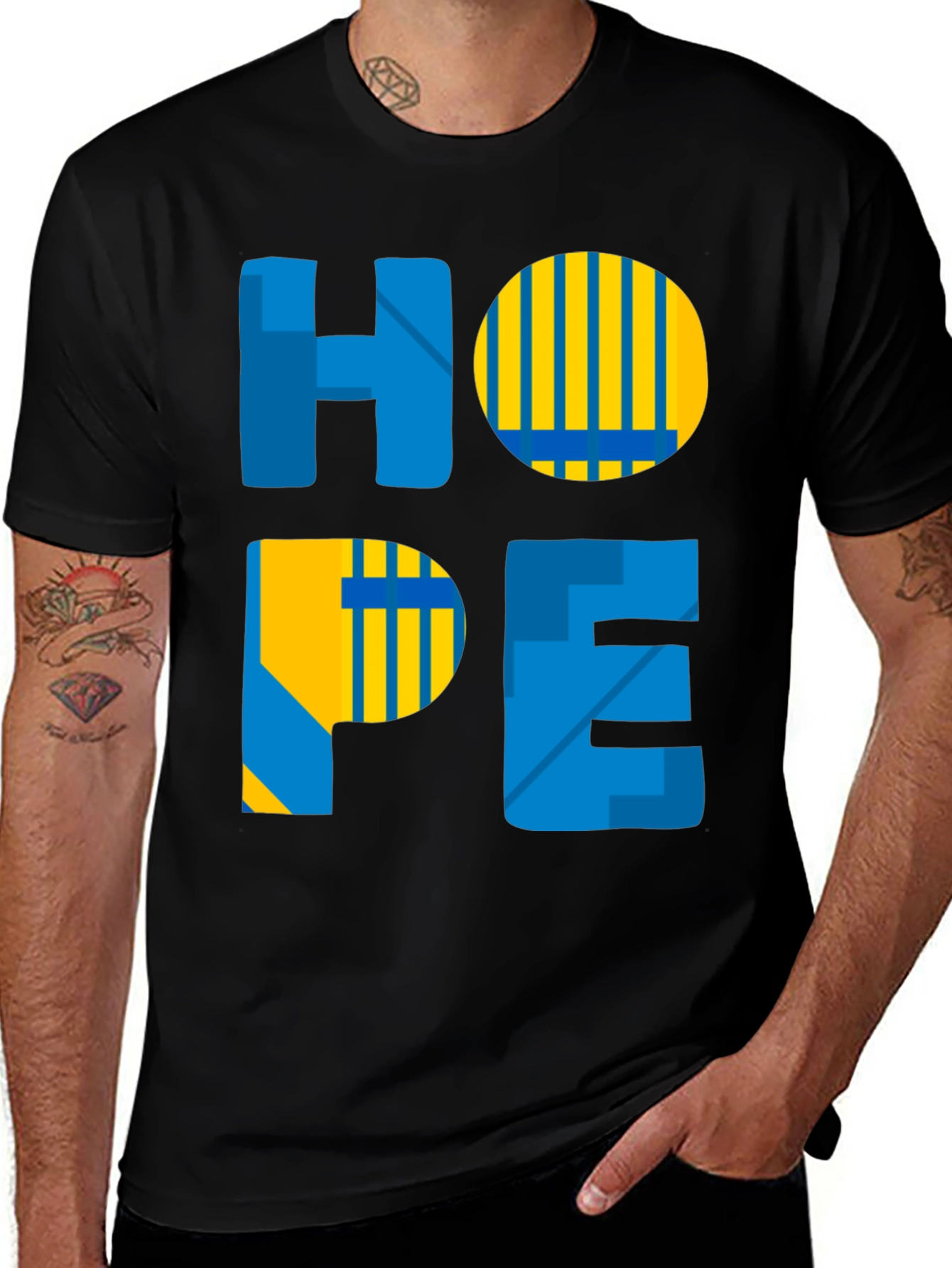 HOPE Graphic Tee - Ukraine Colors, Solidarity Shirt