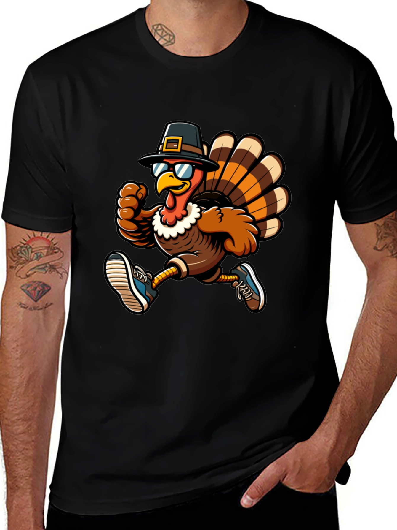 Variant 21 of Running Turkey Graphic Tee