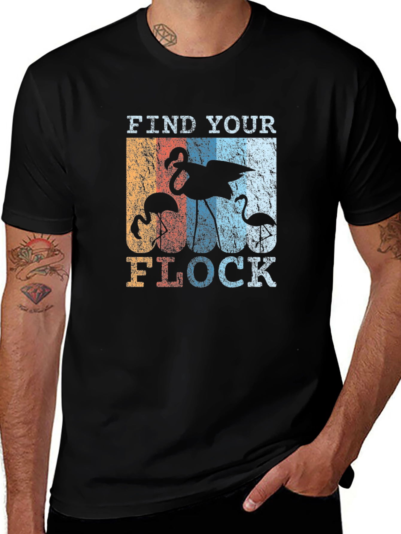 Variant 22 of Find Your Flock Retro Graphic T-Shirt