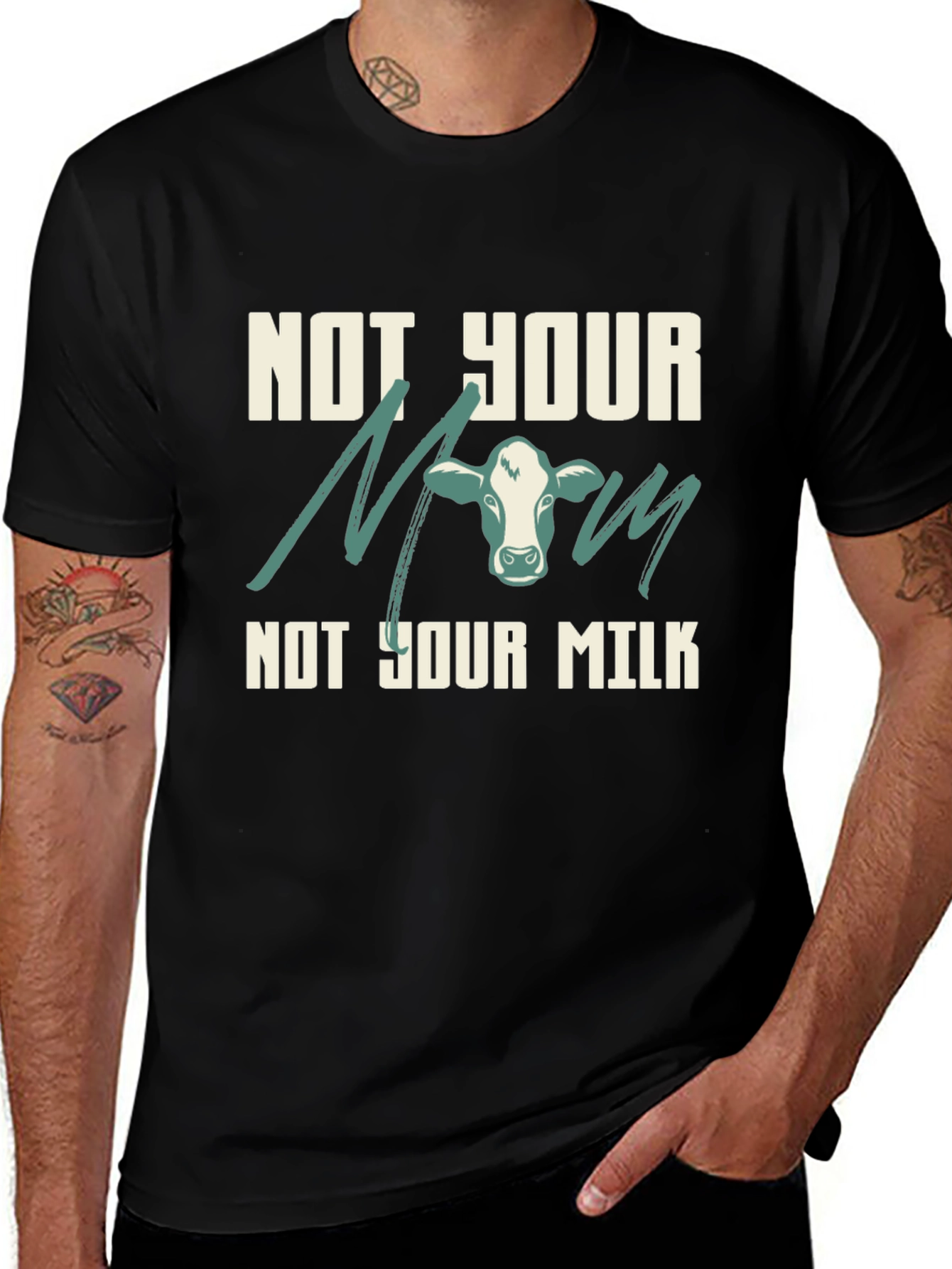 Variant 10 of Not Your Mom, Not Your Milk Vegan T-Shirt