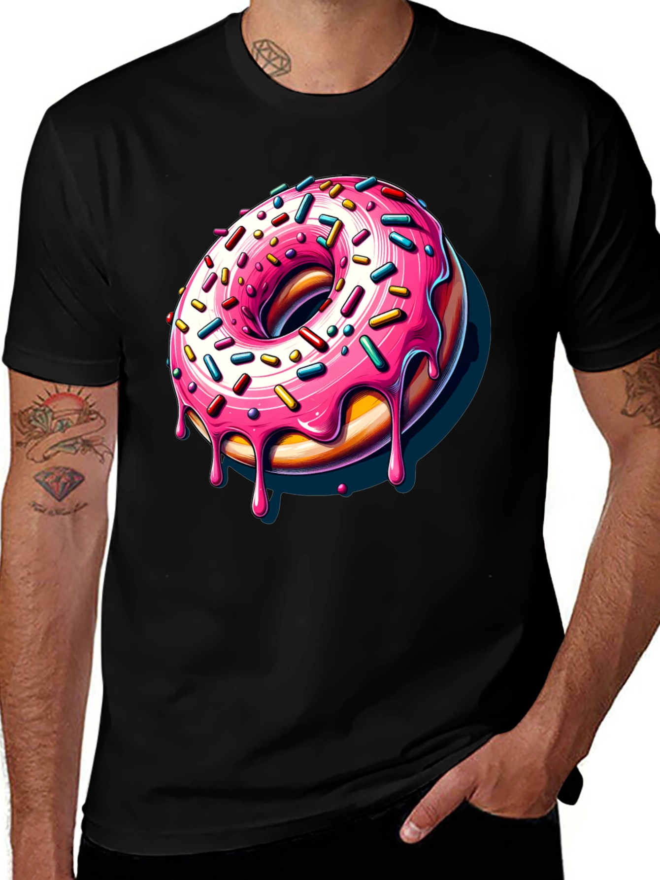 Variant 17 of Dripping Donut Graphic Tee - Sweet Style