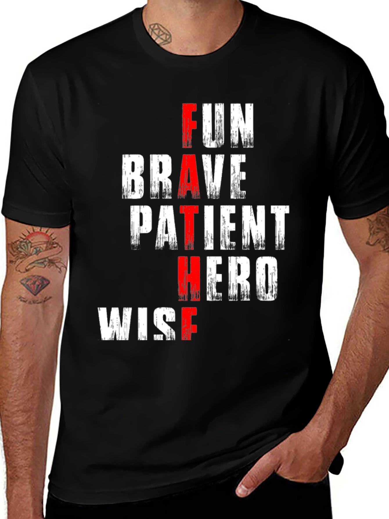 Fun Brave Father Hero Wise T-Shirt