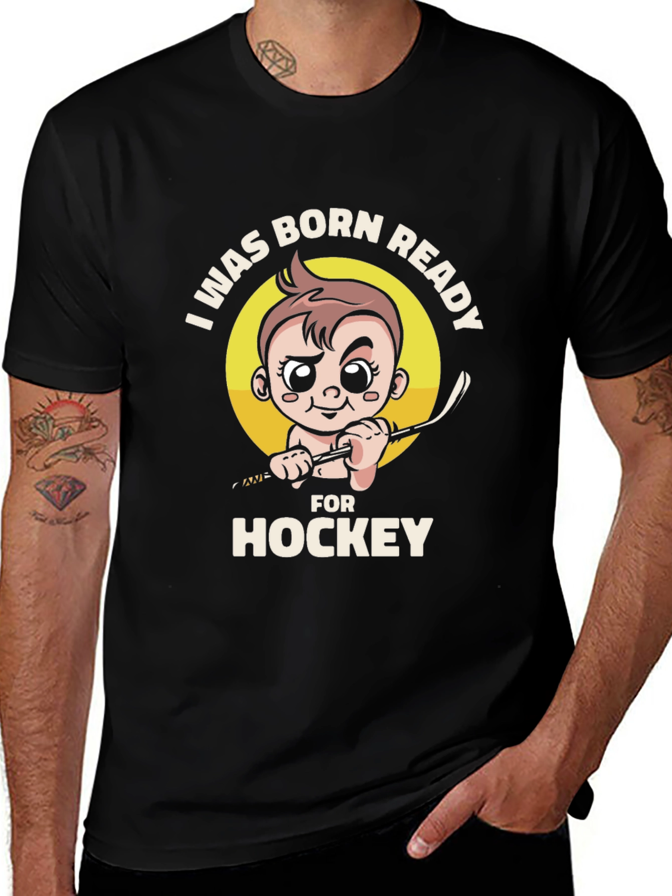 Variant 11 of Born Ready Hockey T-Shirt