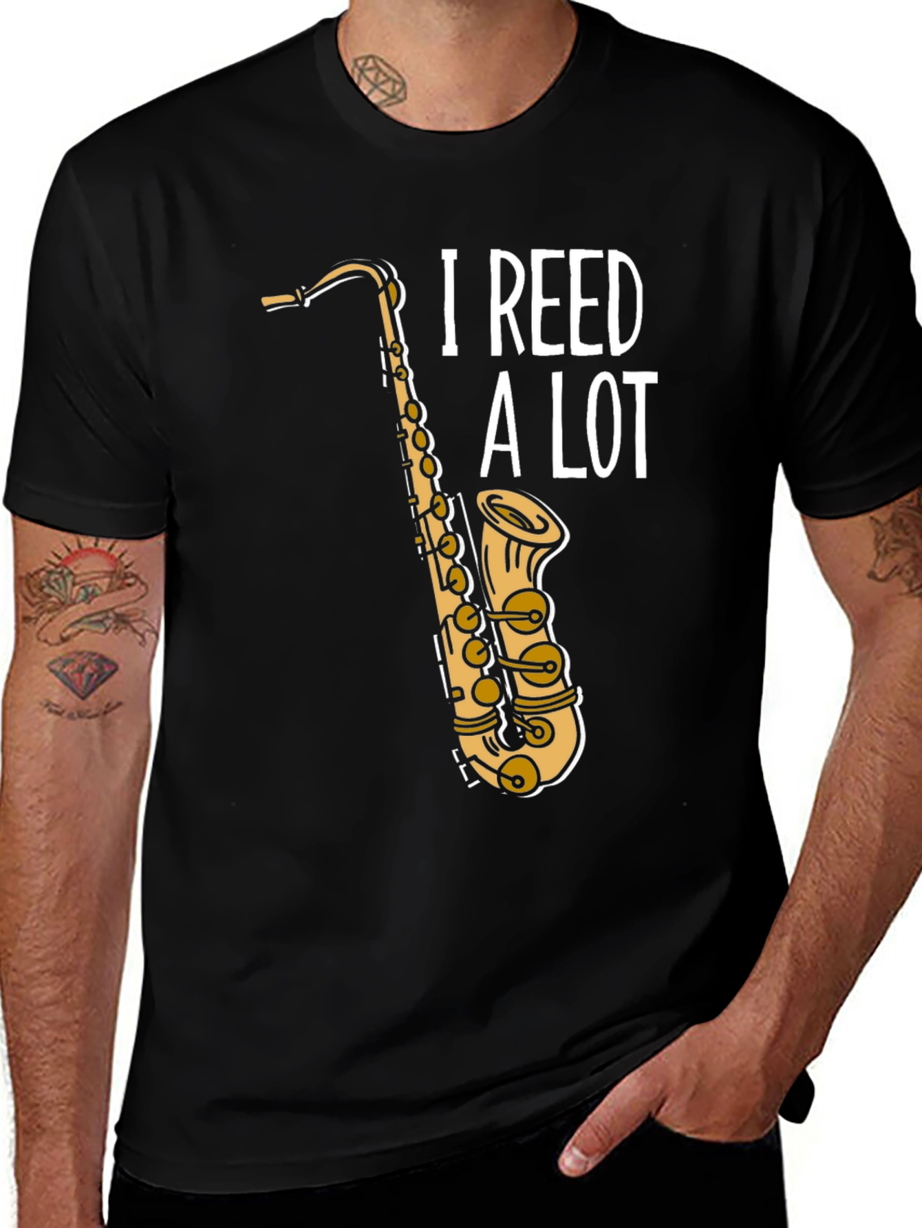 Variant 13 of I Reed A Lot Saxophone T-Shirt - Musician Humor