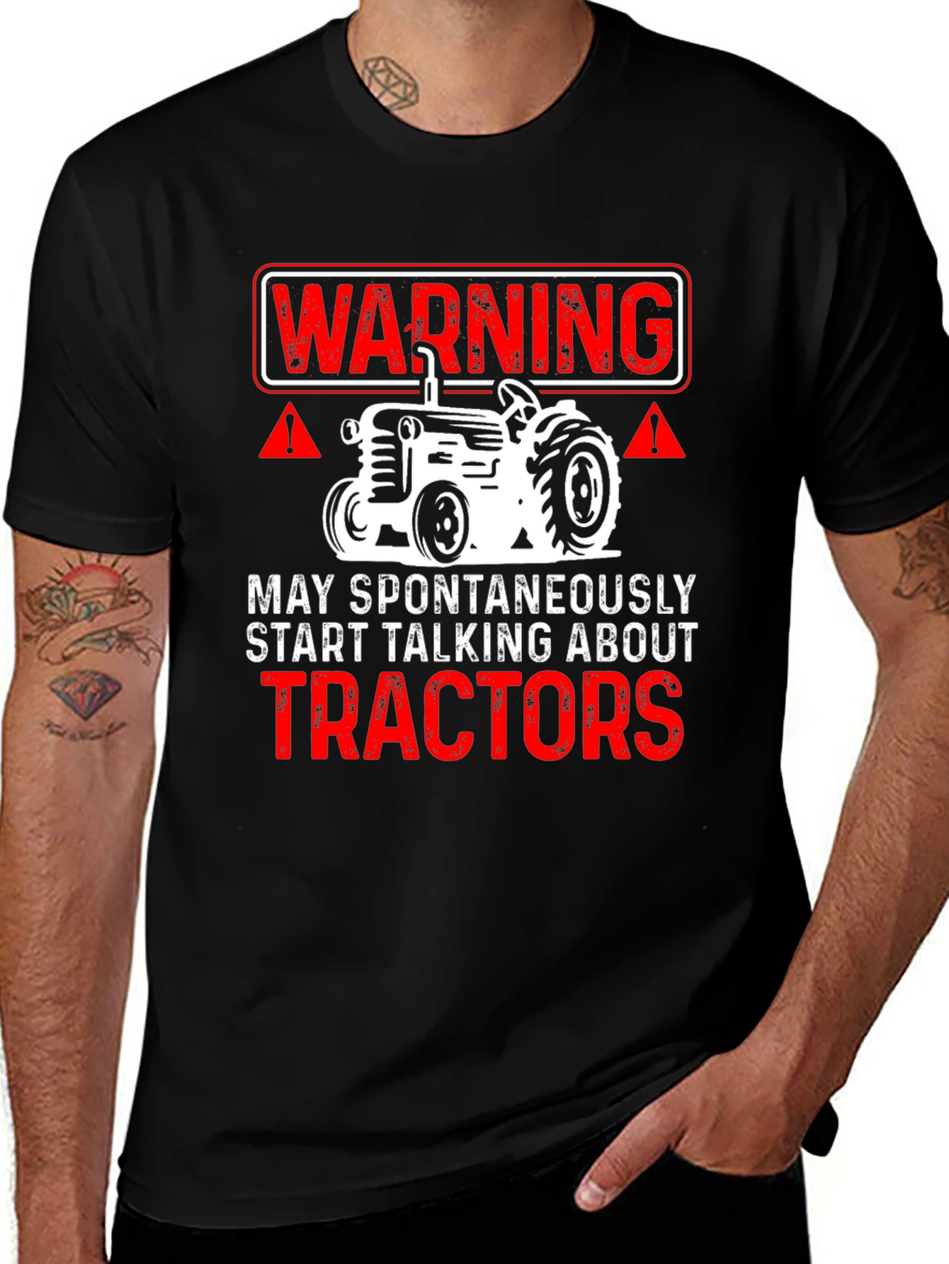 Variant 11 of Warning Tractor Talk T-Shirt