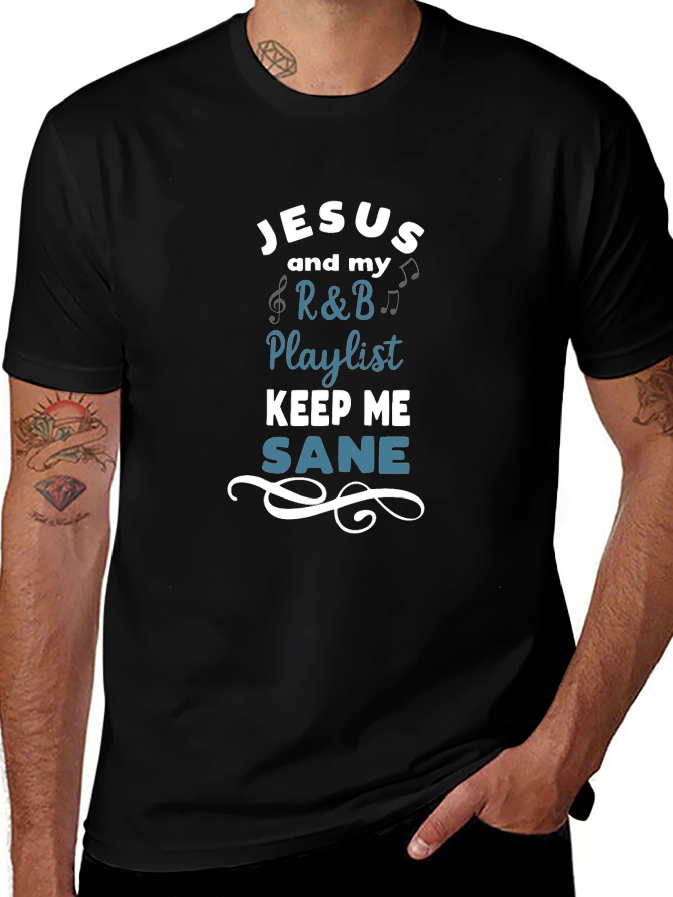 Variant 30 of Jesus & R&B Playlist Graphic Tee - Keep Me Sane
