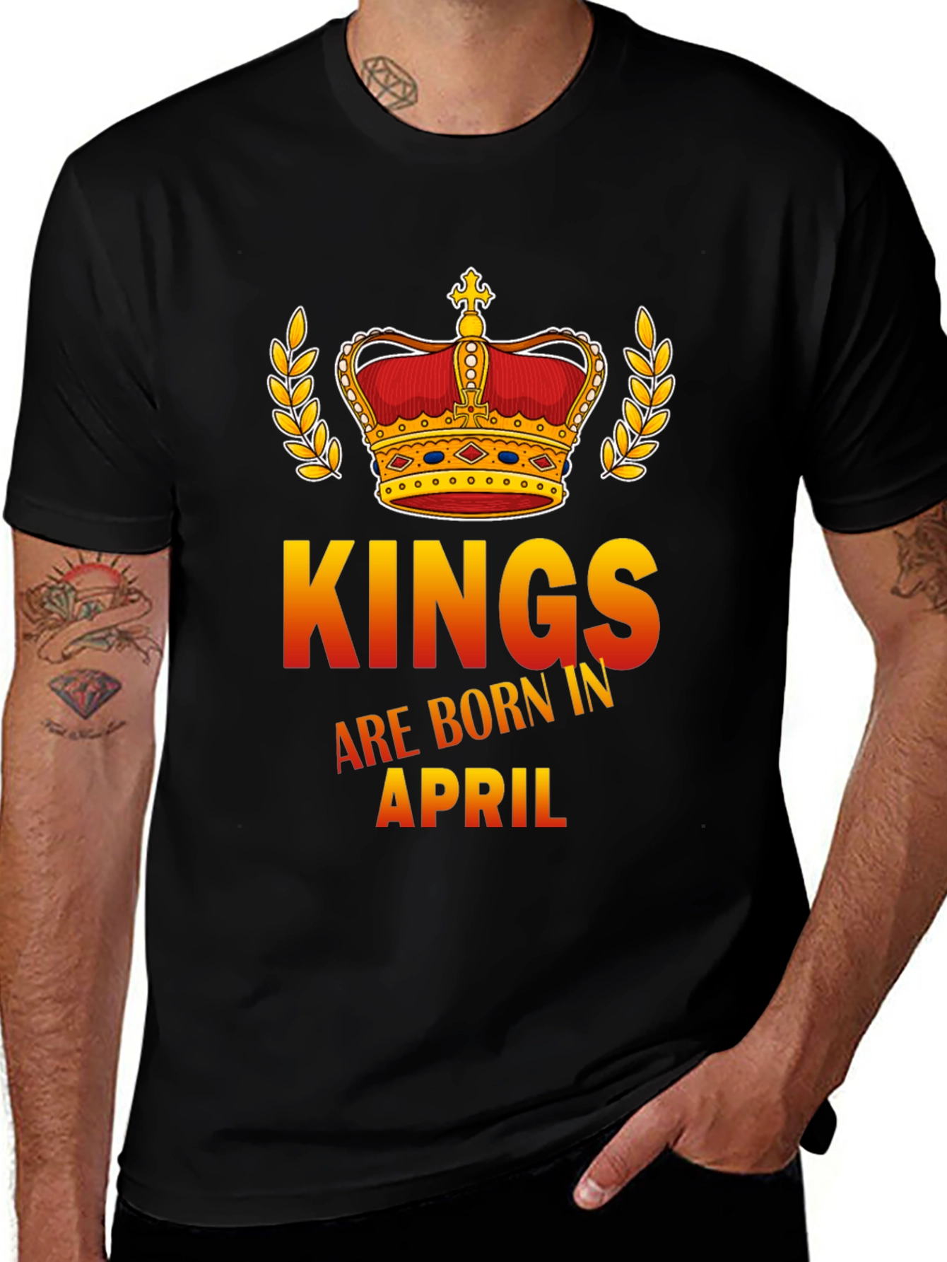 Variant 24 of Kings Are Born In April Graphic Tee