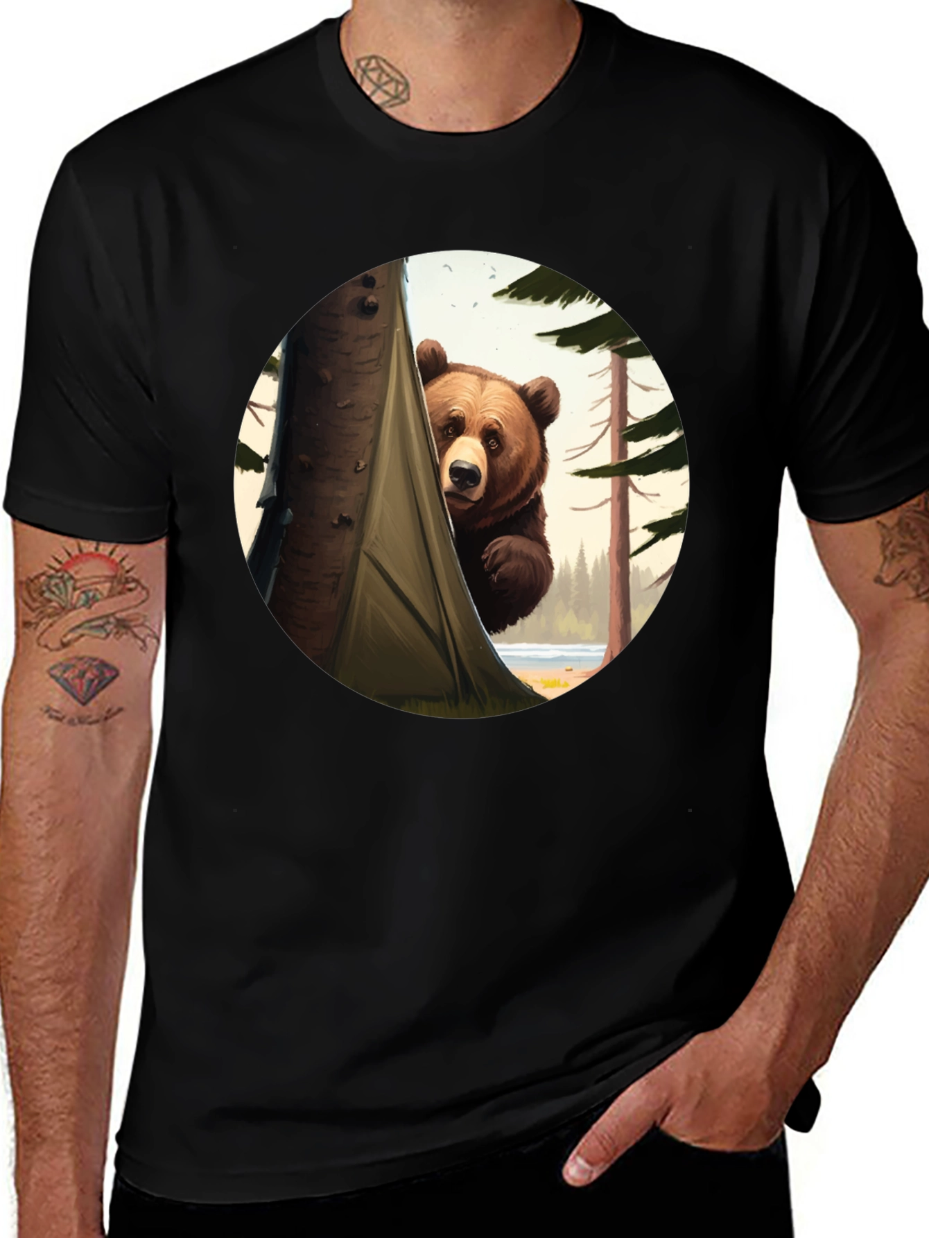 Variant 29 of Peek-a-Bear Black Graphic Tee