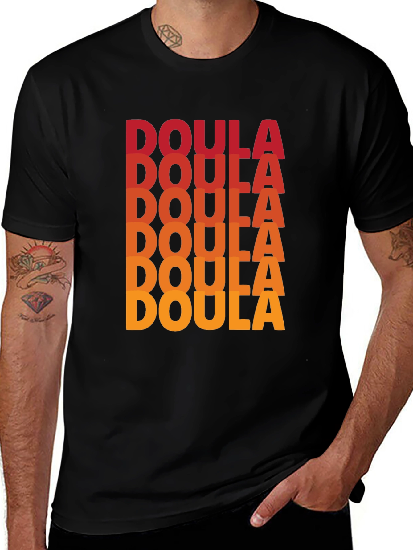 Variant 4 of Doula T-Shirt - Gradient Text Design