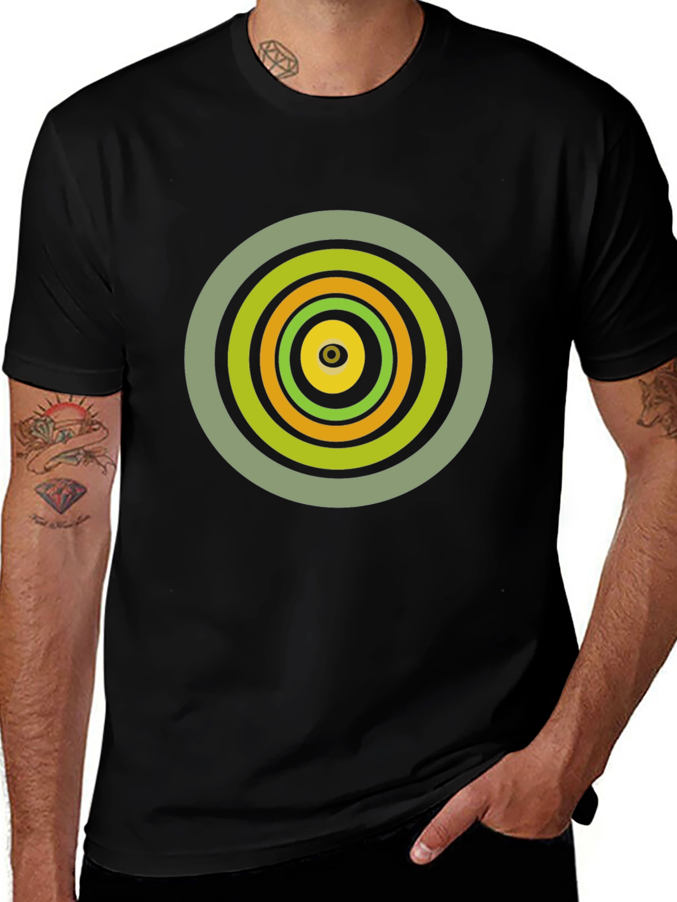 Variant 3 of Eye Target Graphic Tee - Unique Design