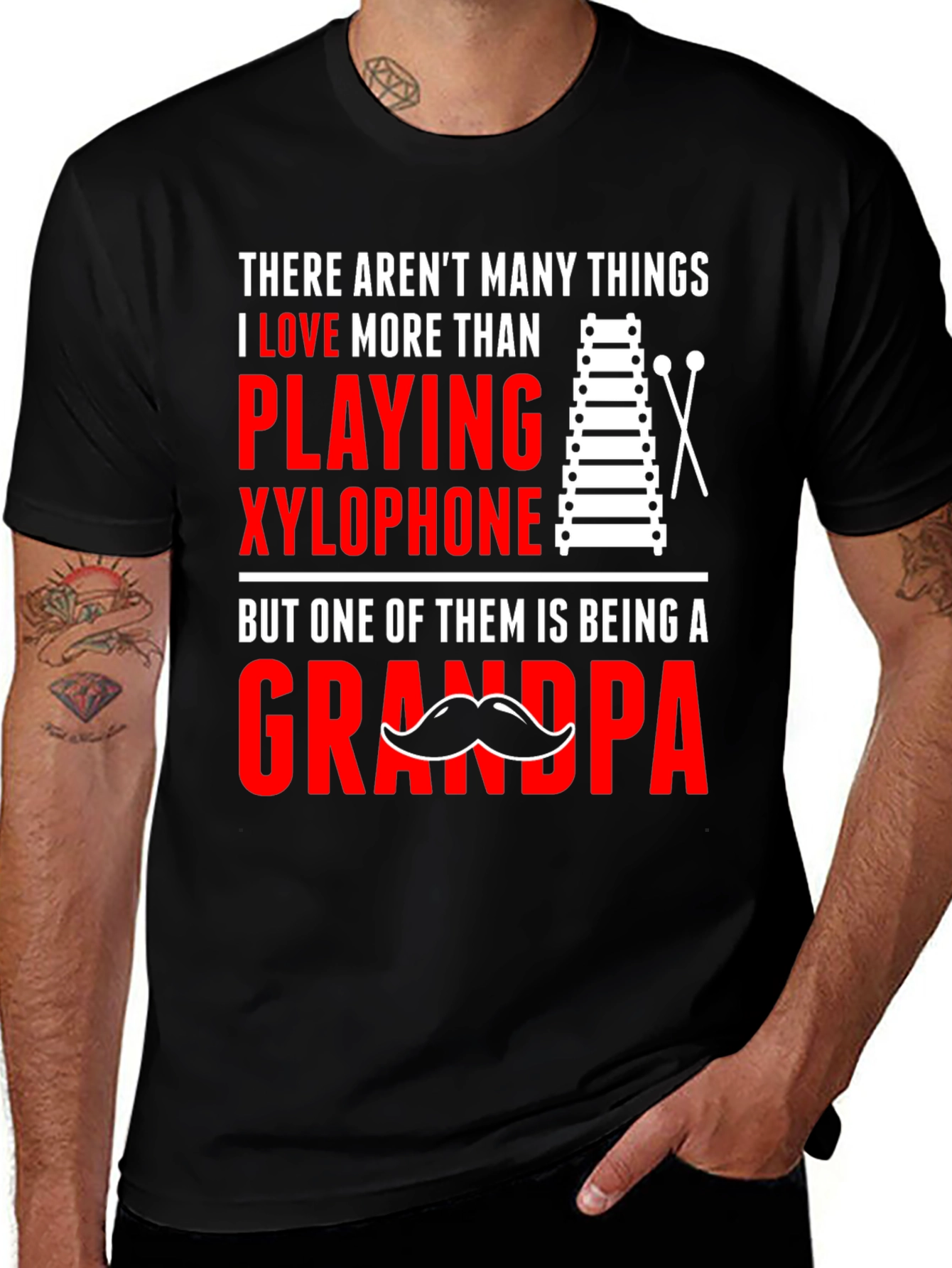 Variant 12 of Grandpa Xylophone Player T-Shirt