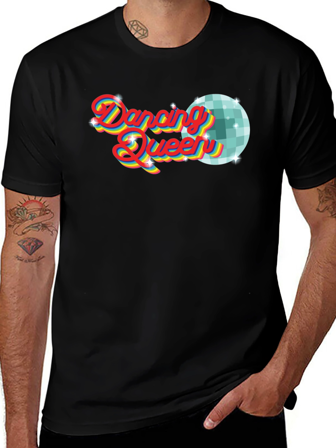 Variant 24 of Retro Dancing Queen Disco Ball Graphic Tee