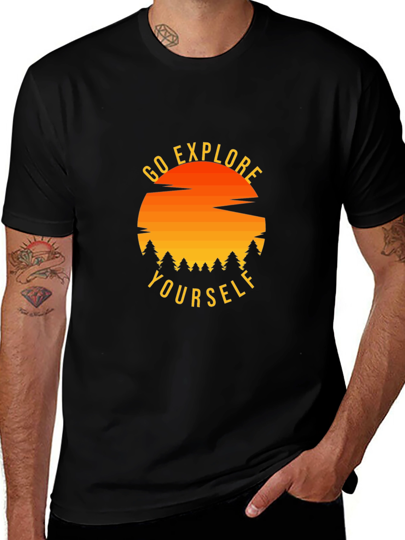 Variant 19 of Explore Yourself Graphic Tee - Adventure Awaits
