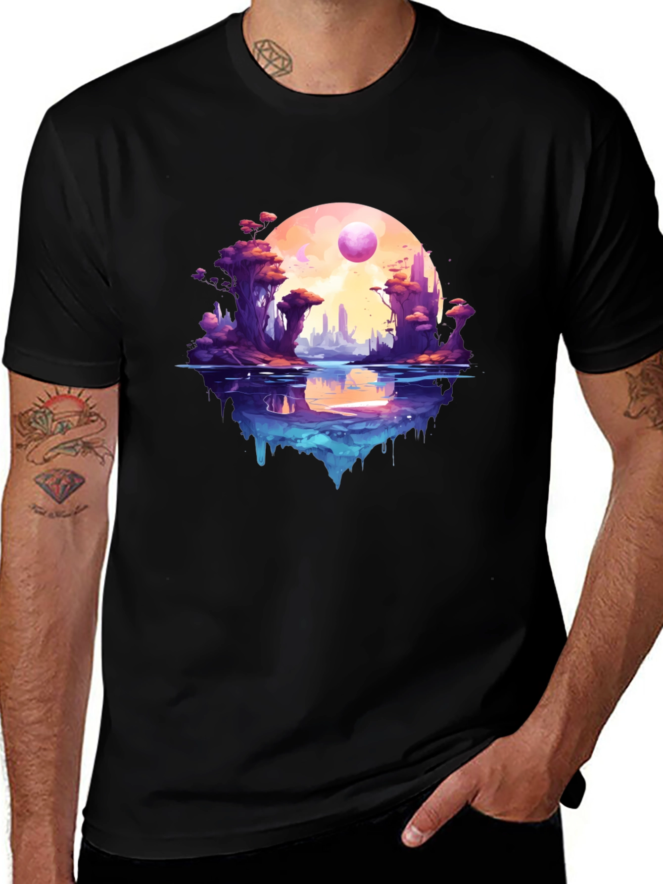 Variant 29 of Surreal Planet T-Shirt - Men's Graphic Tee