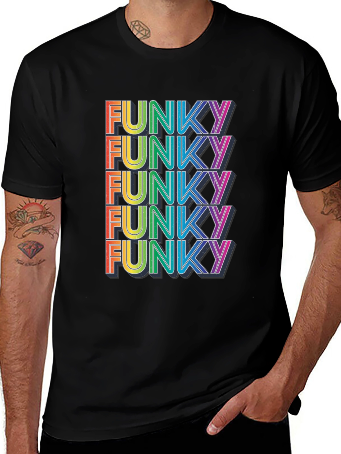 Variant 23 of Retro Funky Rainbow T-Shirt - Groovy Style