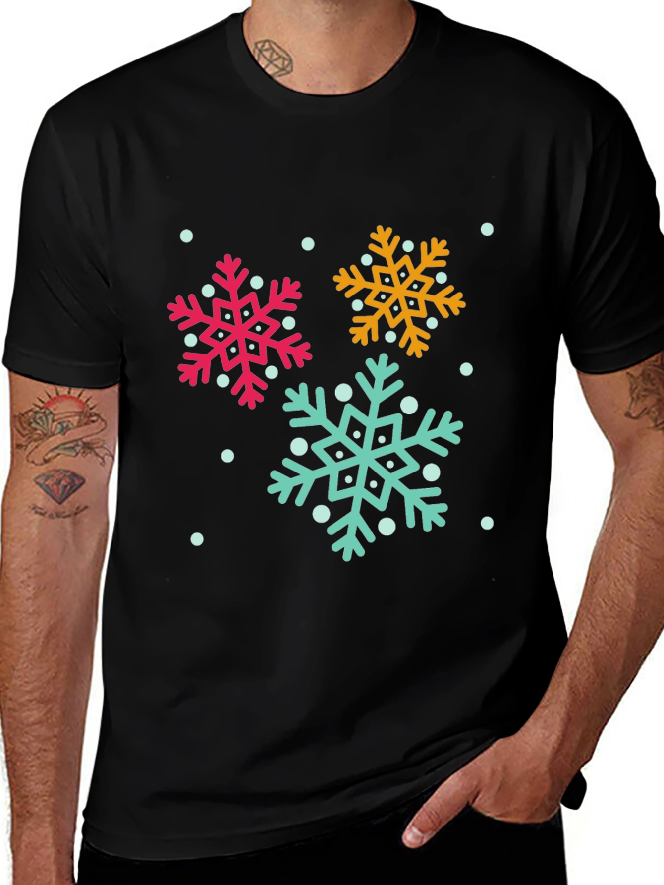 Variant 7 of Snowflake Graphic Tee - Holiday Festive Shirt