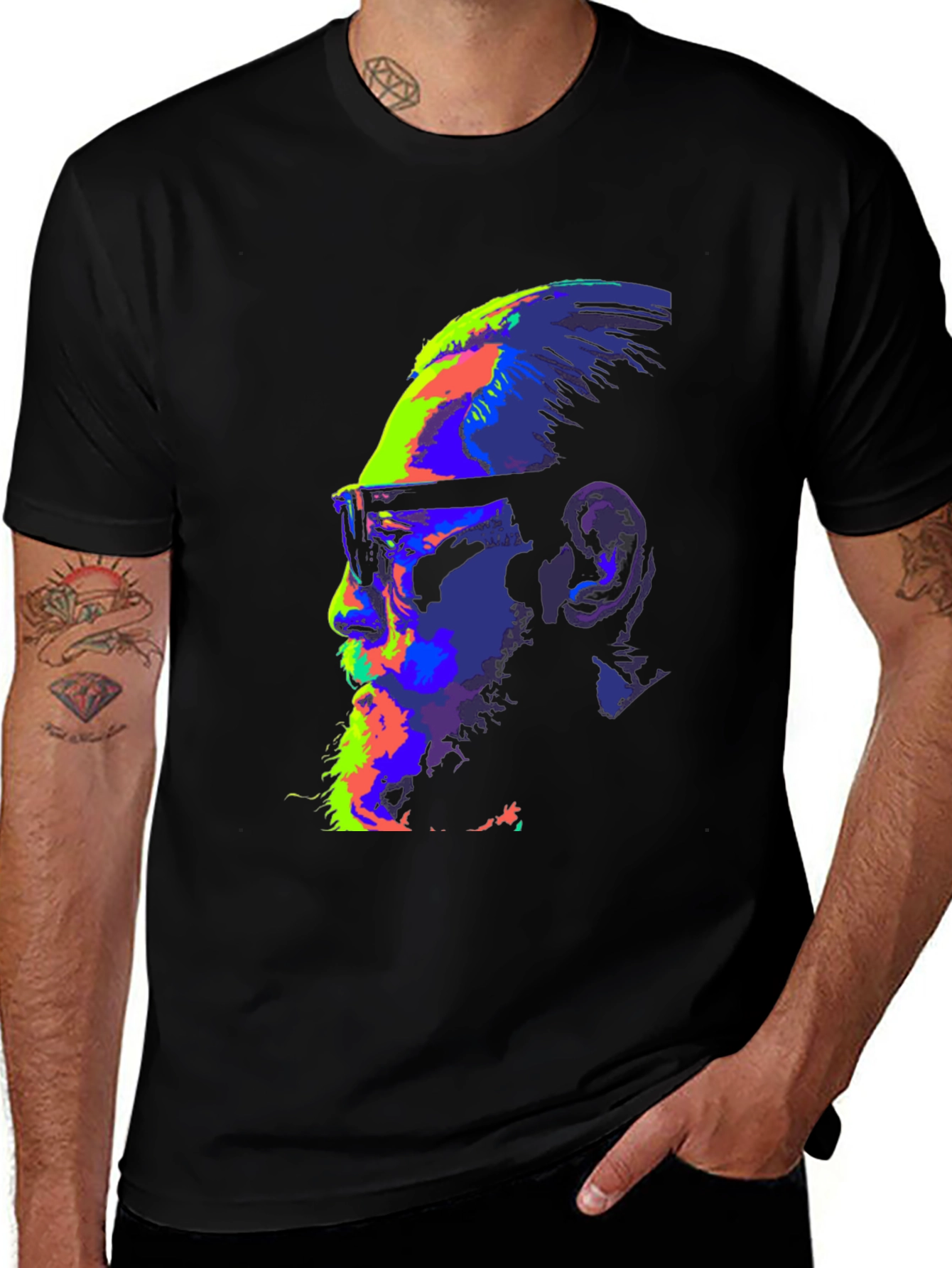 Variant 4 of Vibrant McGregor Graphic Print Black T-Shirt