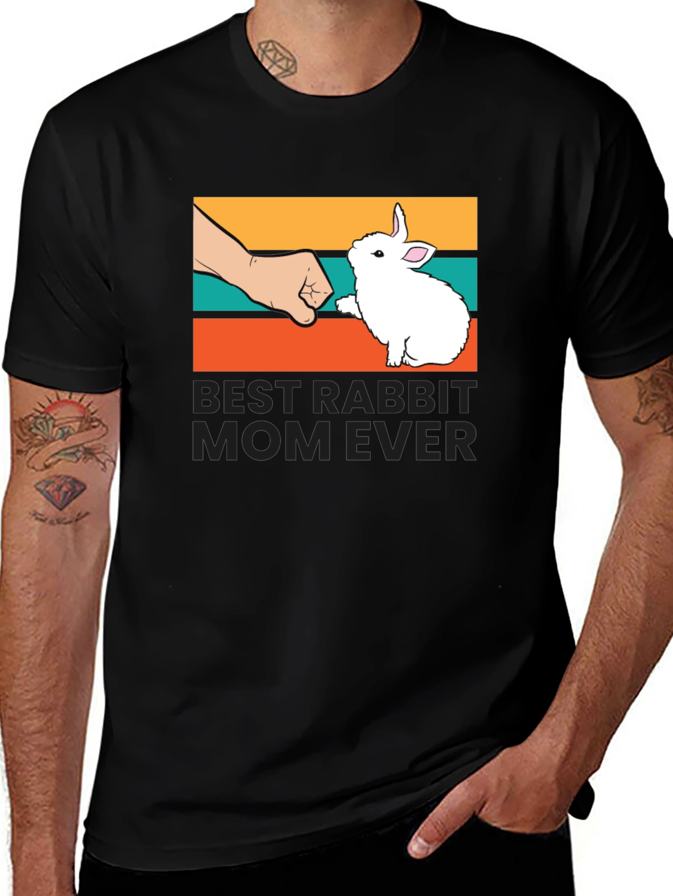 Variant 17 of Best Rabbit Mom Ever T-Shirt, Cute Bunny Graphic Tee
