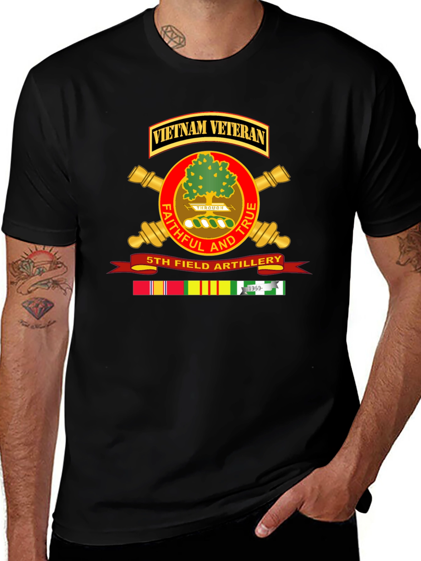 Vietnam Veteran 5th Field Artillery T-Shirt