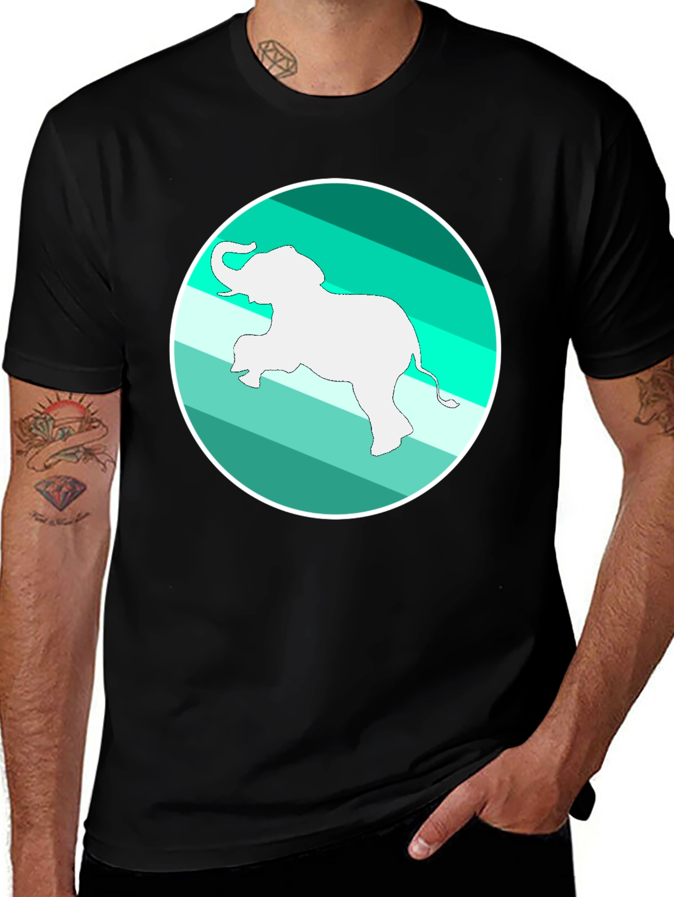 Variant 6 of Elephant Graphic Tee - Fun & Stylish Design