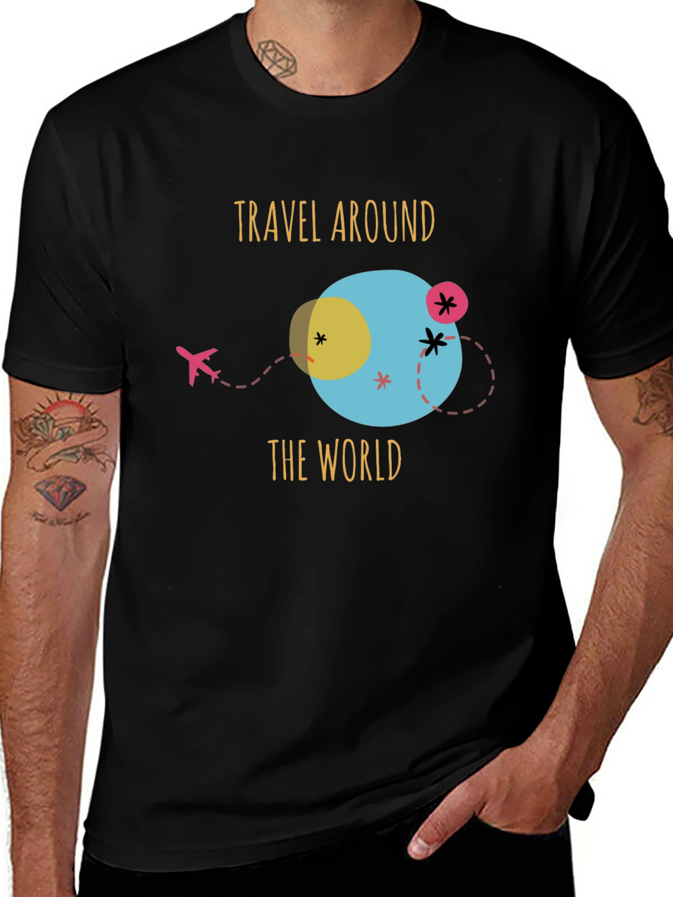 Variant 18 of Travel Around the World Graphic T-Shirt