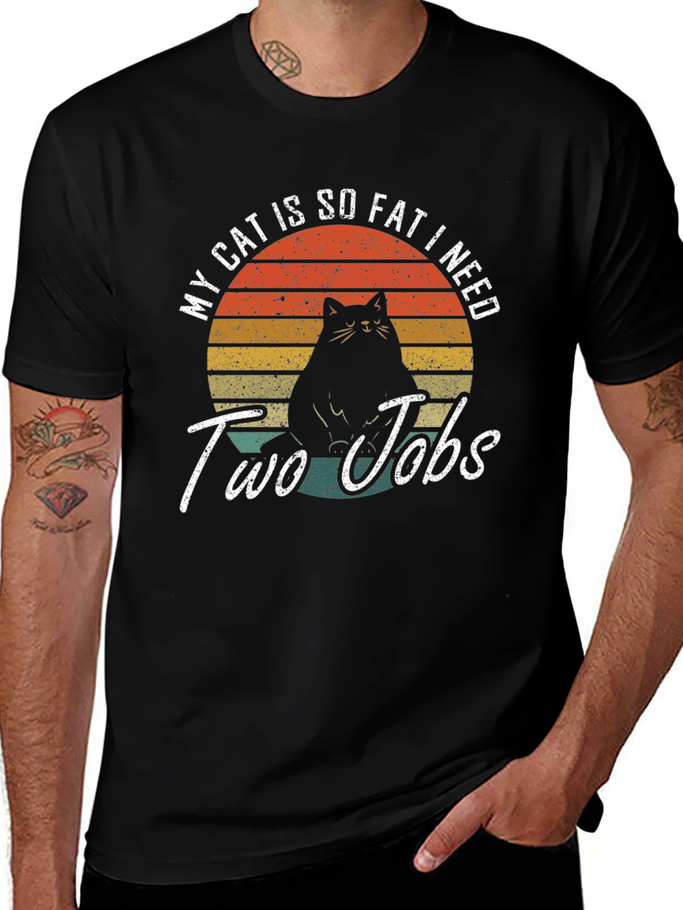 Variant 16 of My Cat Is So Fat I Need Two Jobs T-Shirt