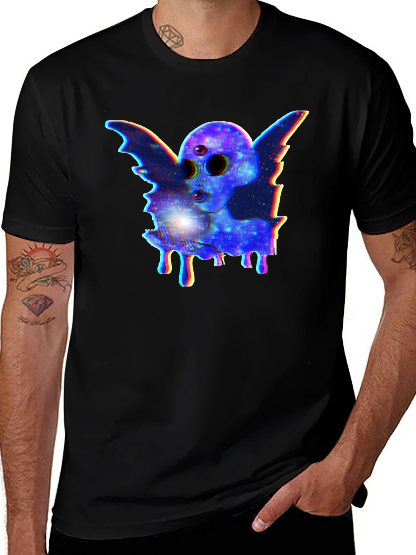 Surreal Galaxy Alien Graphic Tee