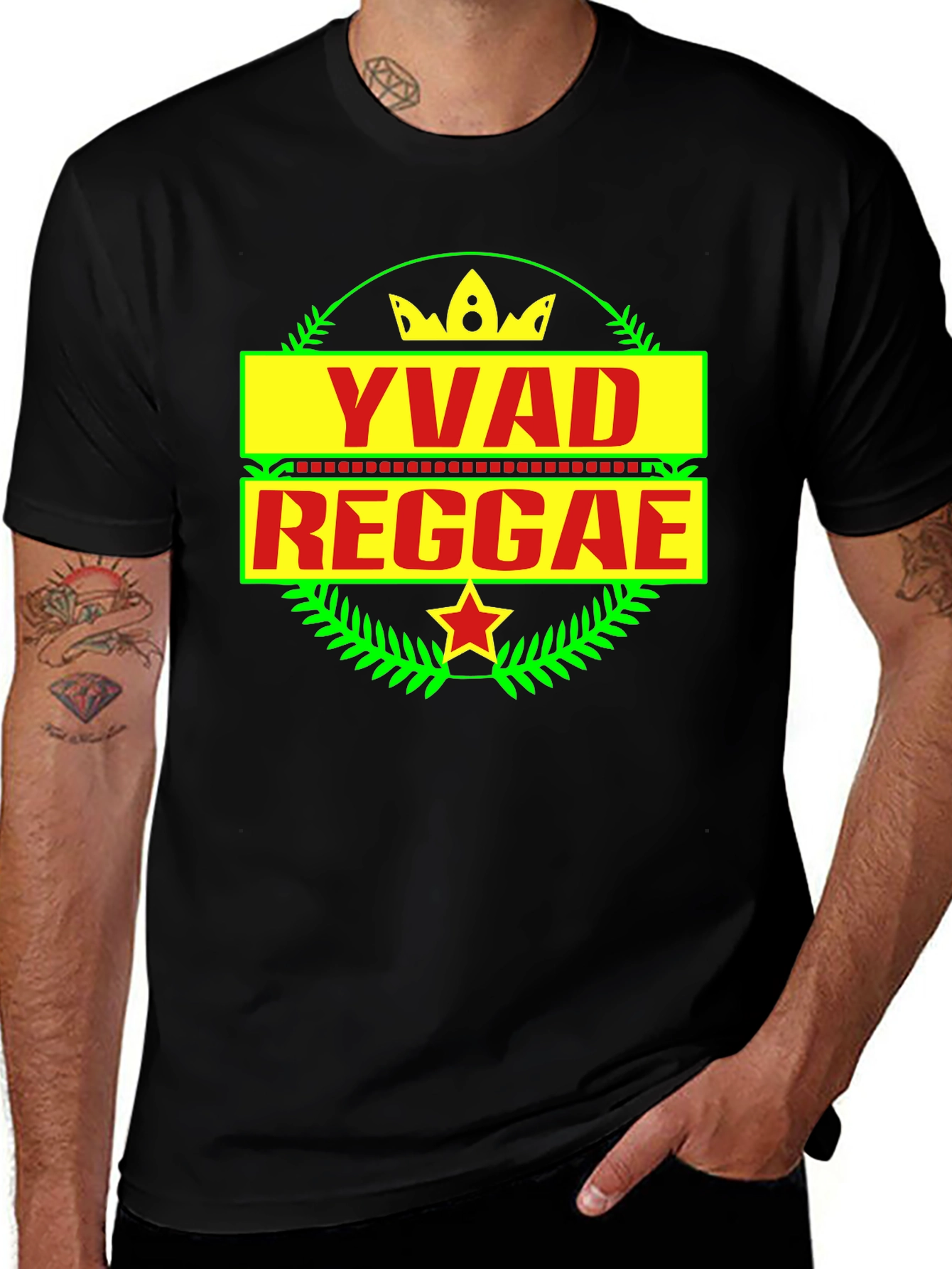 Variant 29 of Yvad Reggae Graphic Tee - Black T-Shirt
