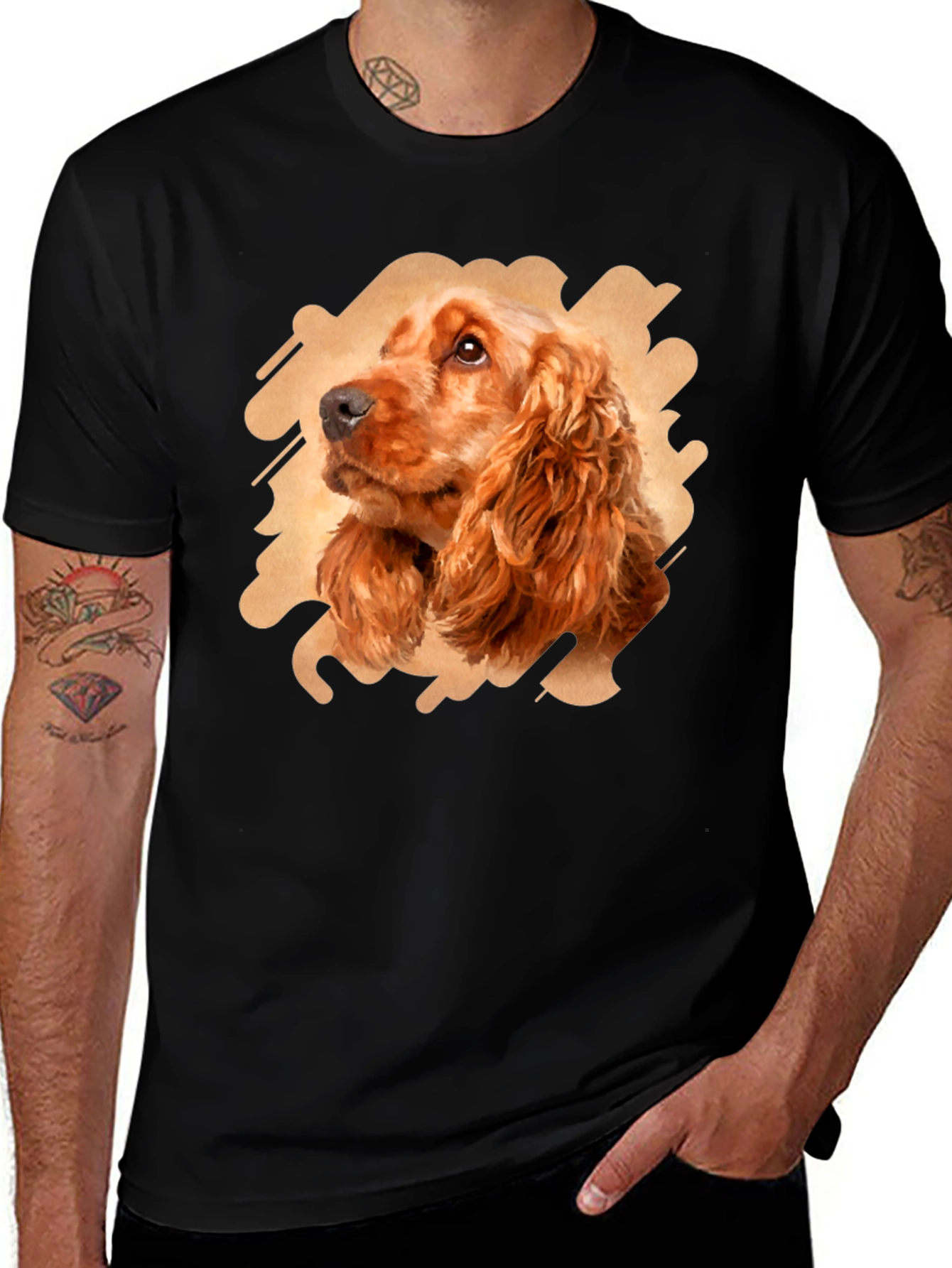 Variant 11 of Dog Breed Graphic Print T-Shirt - Black