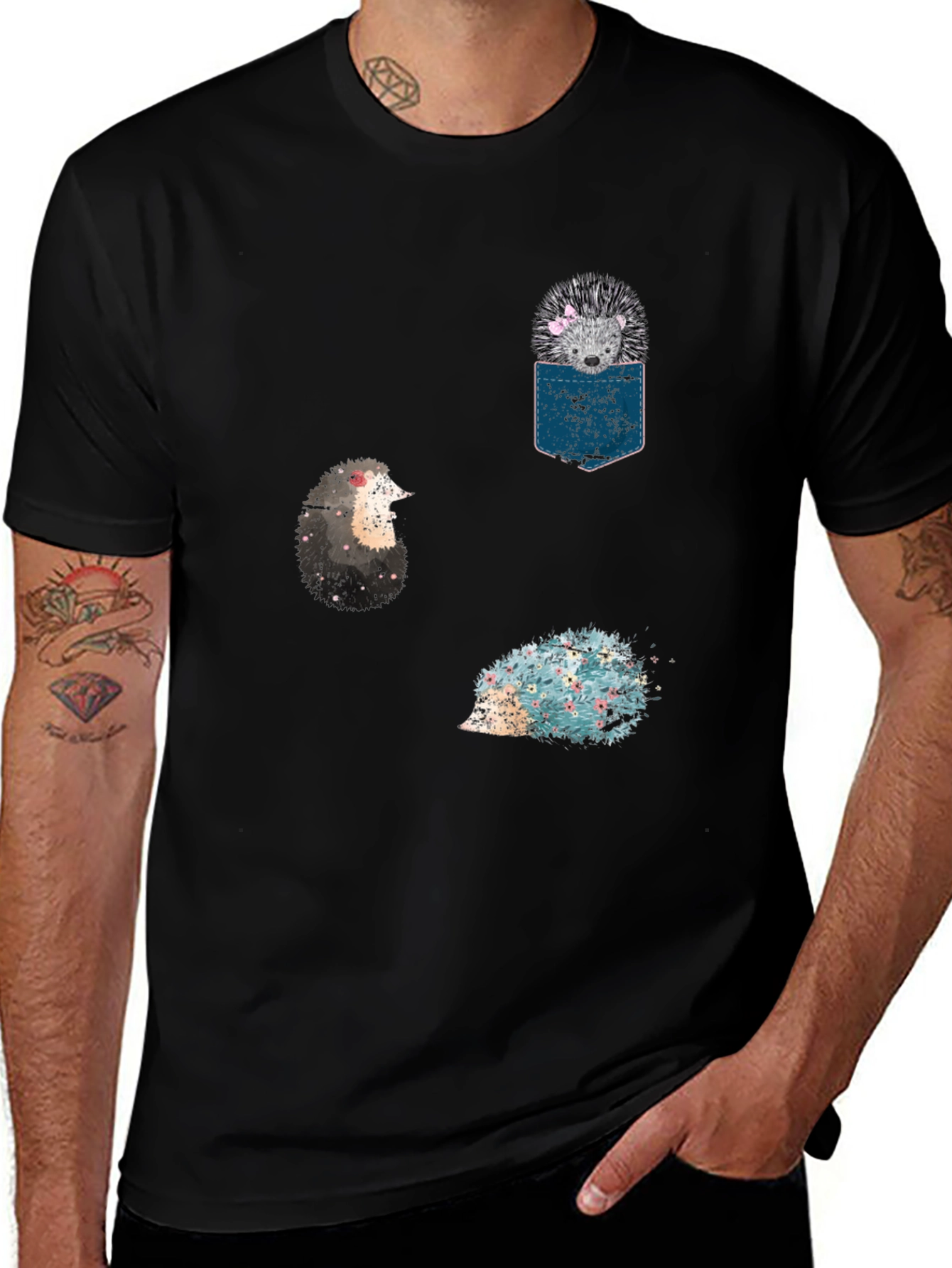 Variant 25 of Cute Hedgehog Graphic Tee