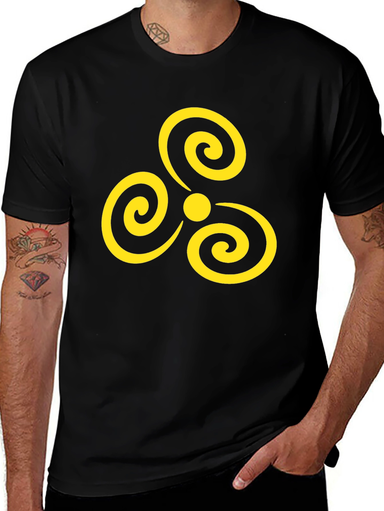 Variant 17 of Abstract Swirl Graphic Tee - Modern Design T-Shirt