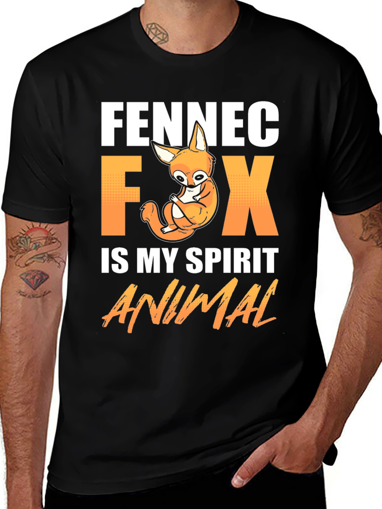 Variant 28 of Fennec Fox Spirit Animal Graphic T-Shirt