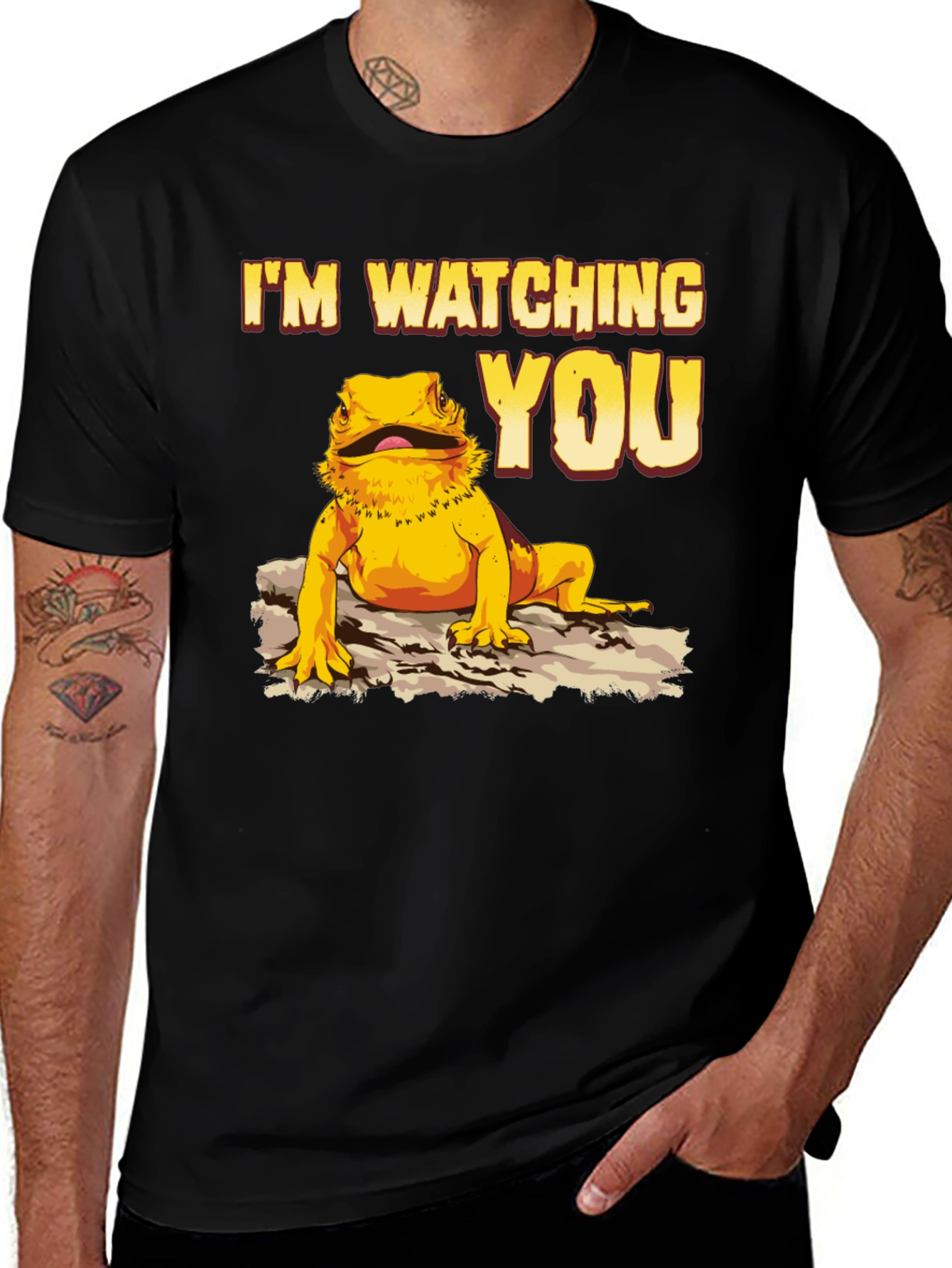 Variant 21 of I'm Watching You Bearded Dragon T-Shirt