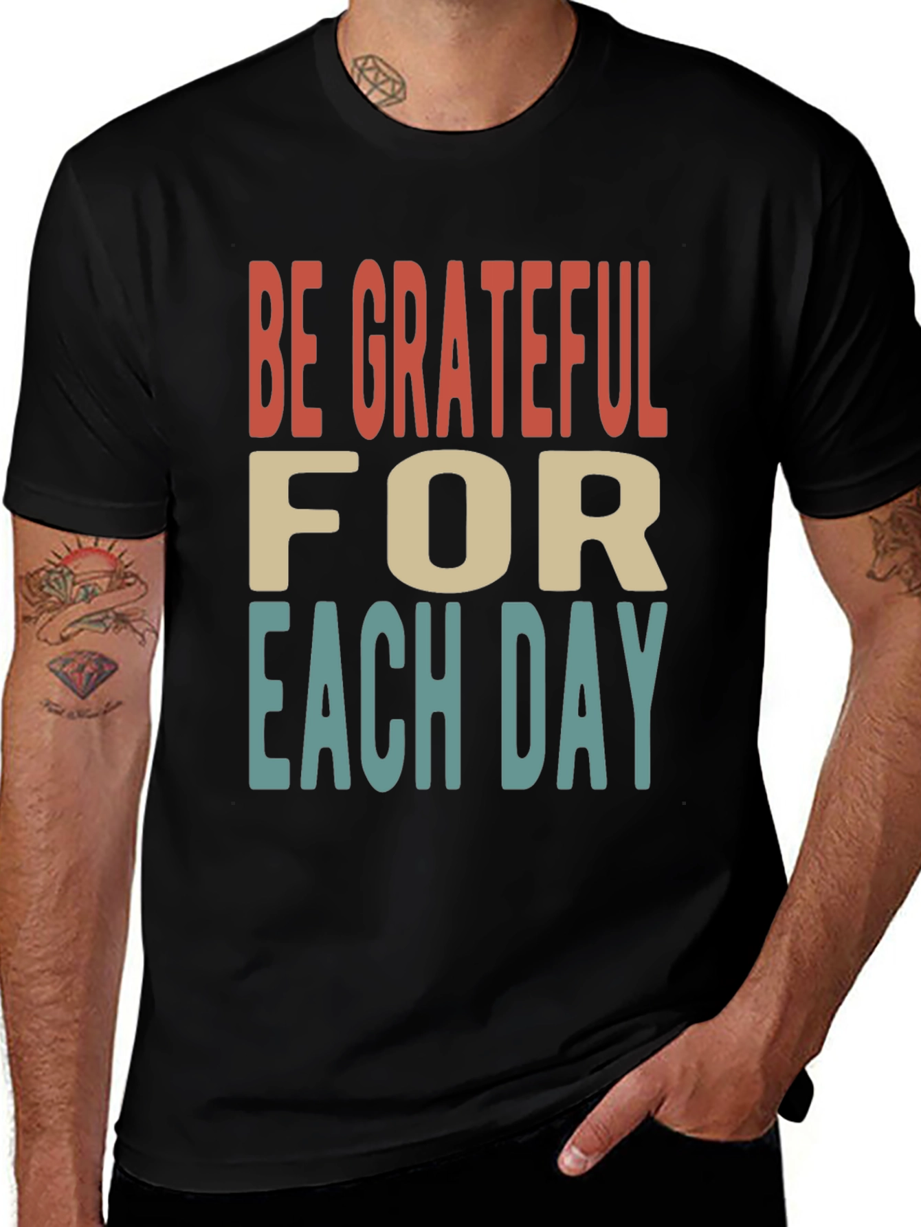 Variant 3 of Be Grateful Graphic T-Shirt - Trendy Retro Style