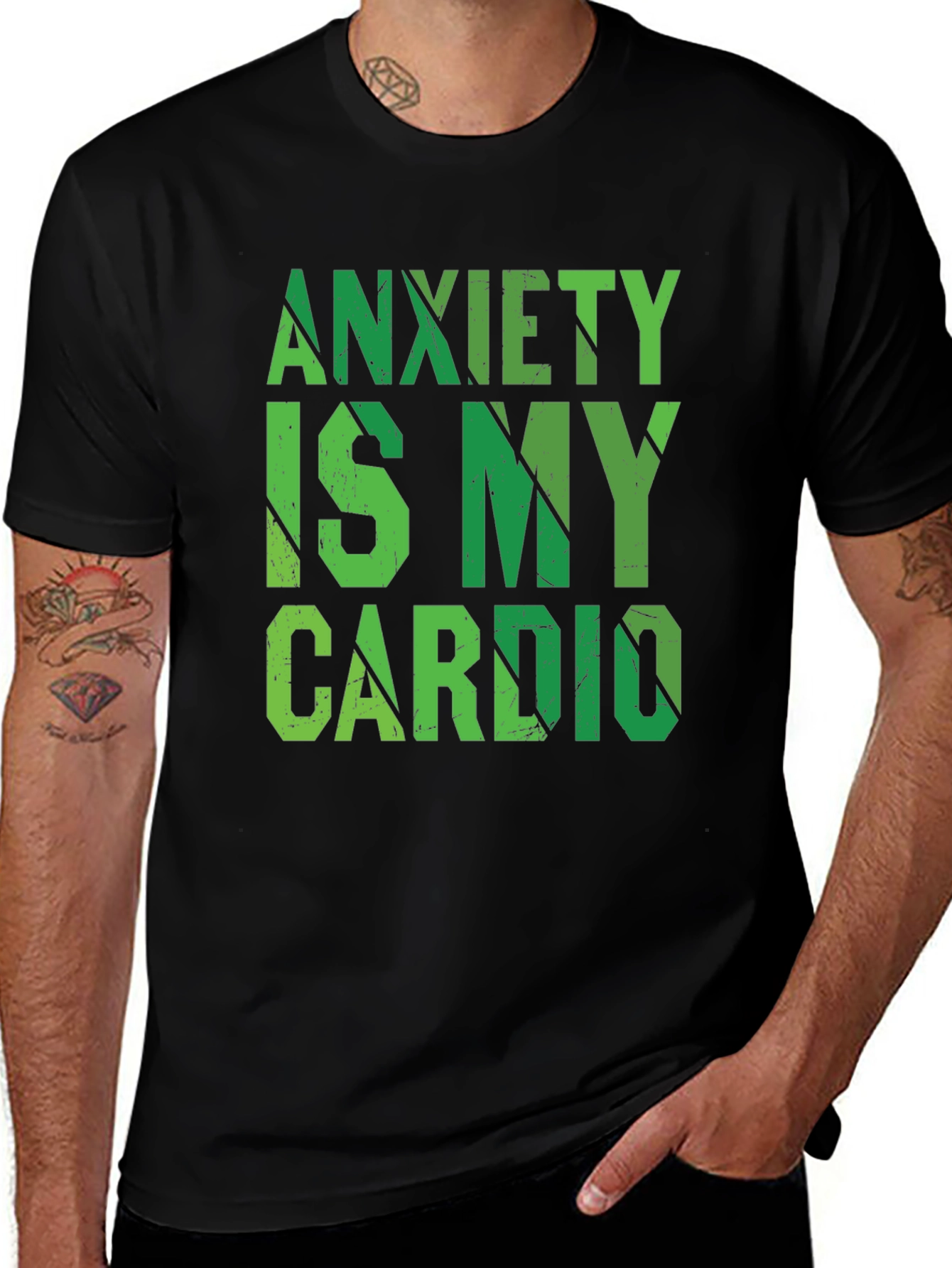 Variant 18 of Anxiety is My Cardio Graphic T-Shirt