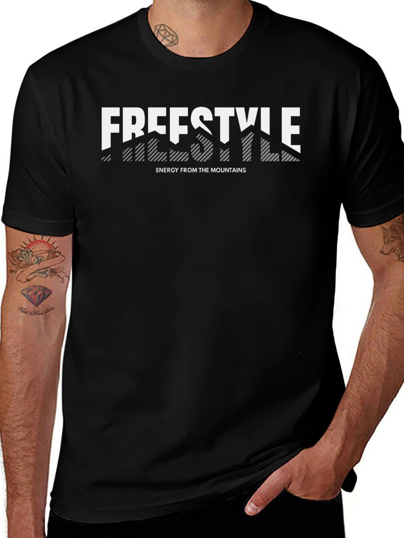 Variant 8 of Freestyle Energy Black Graphic Tee